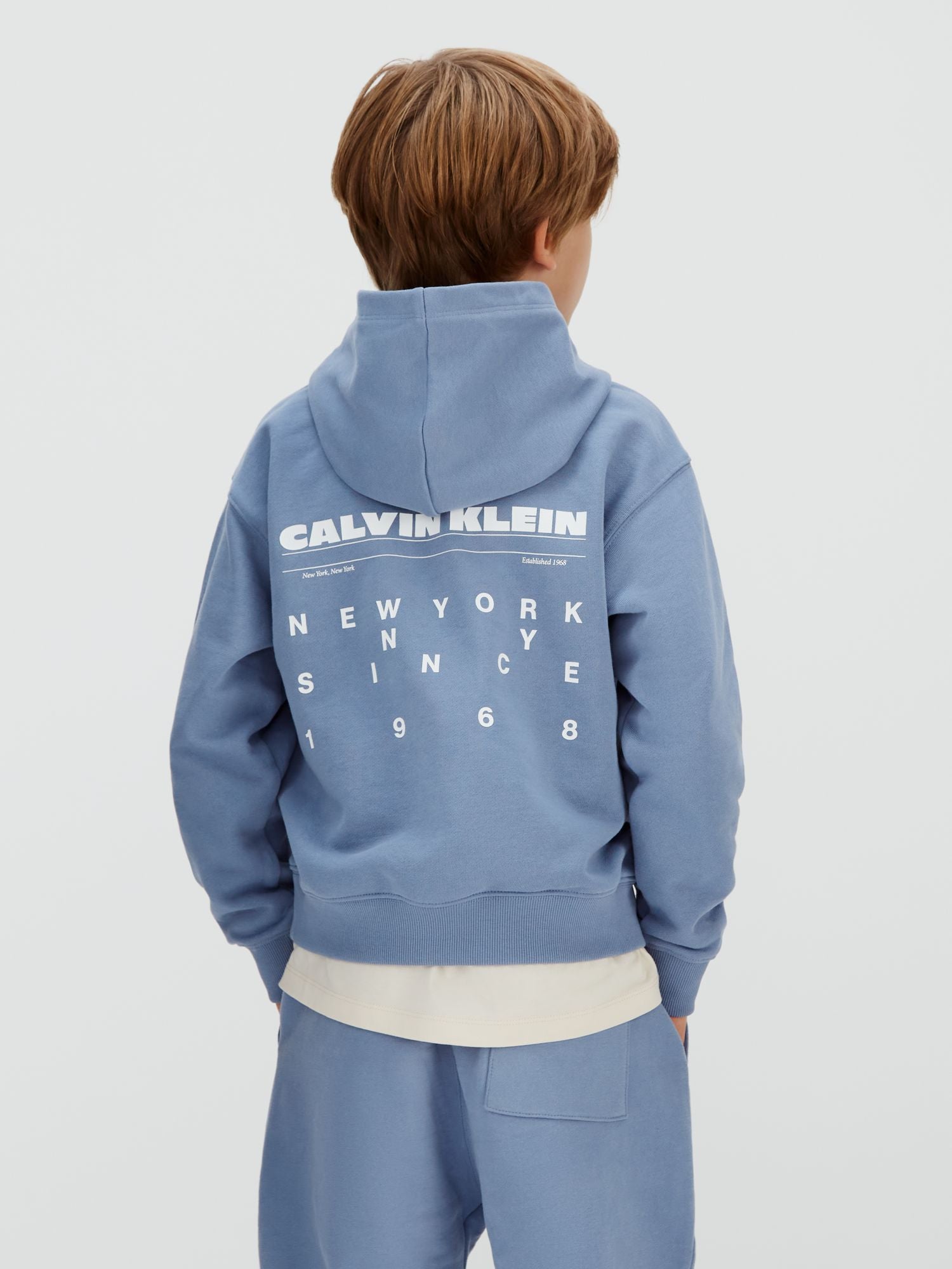 Calvin Klein Felpa con Cappuccio Blu