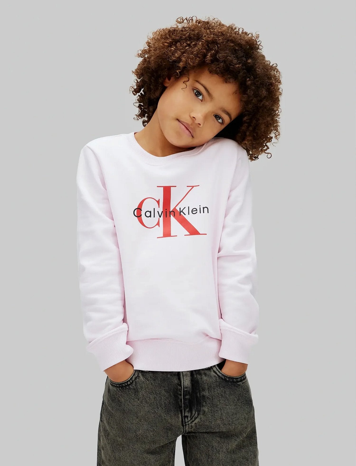 Calvin Klein Felpa Monogram Terry CN Rosa
