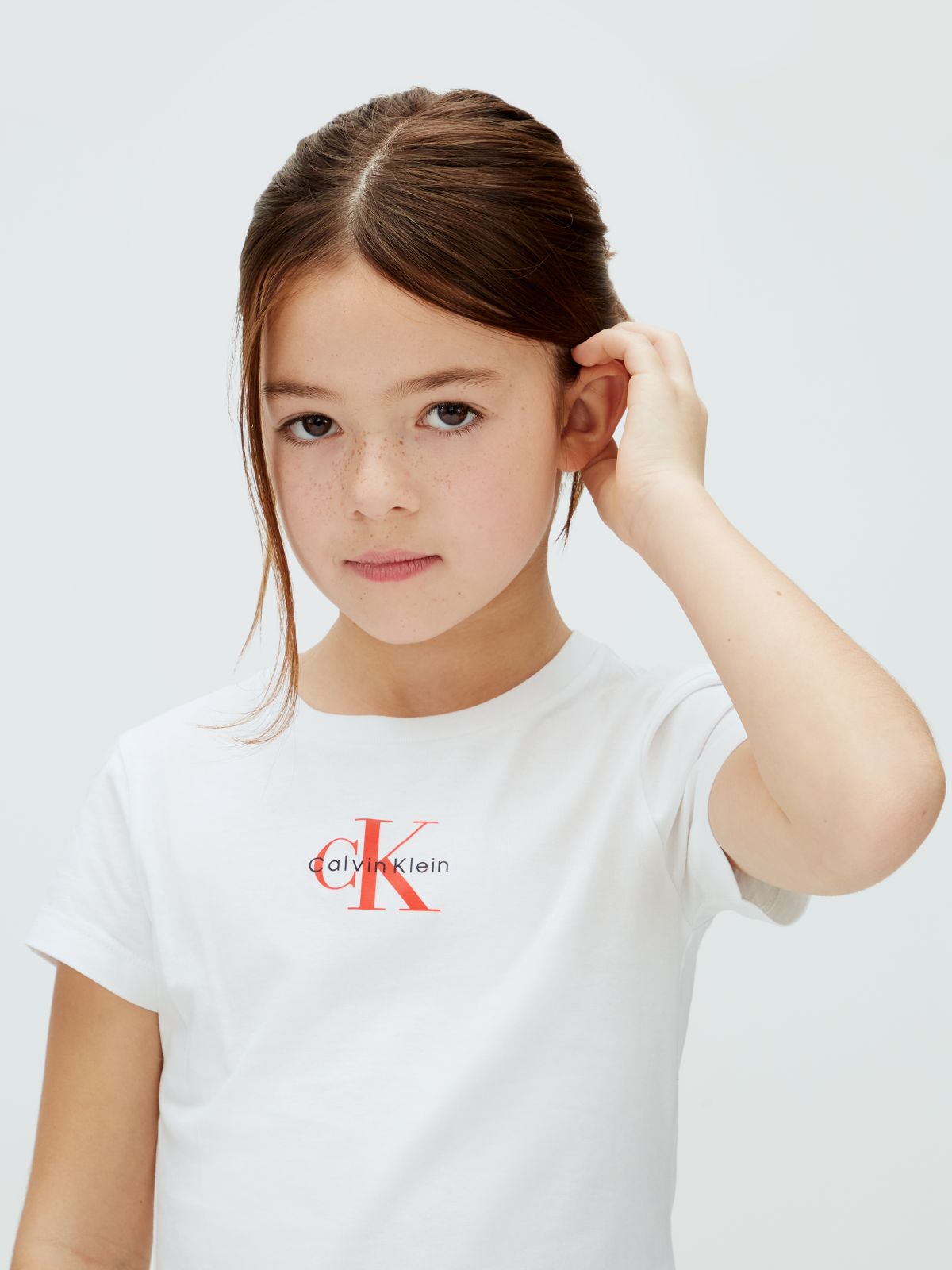 Calvin Klein T-Shirt Junior Logo Bianco