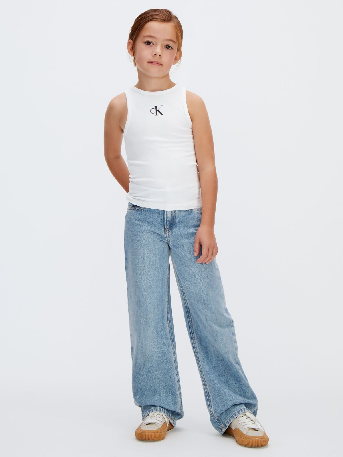 Calvin Klein Top Canotta Junior Bianco