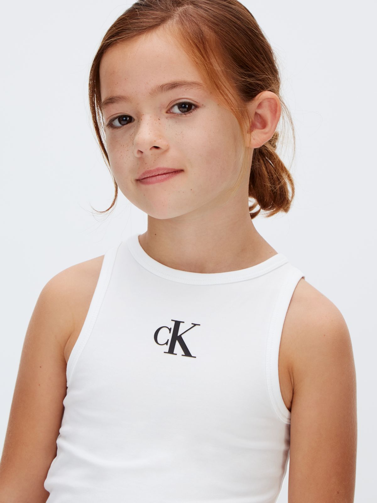 Calvin Klein Top Canotta Junior Bianco