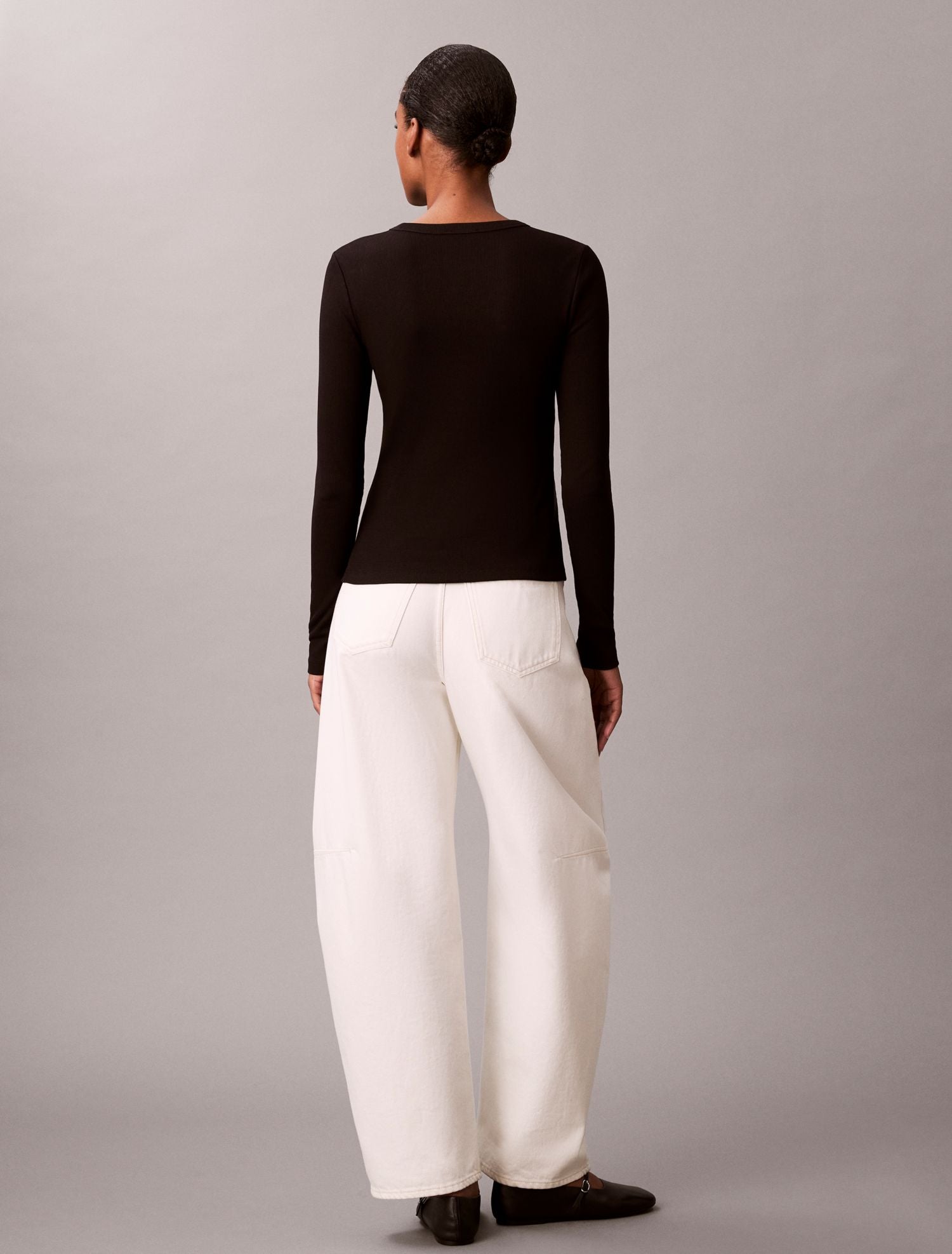 Calvin Klein Maglia a Manica Lunga a Maniche Lunghe Nero