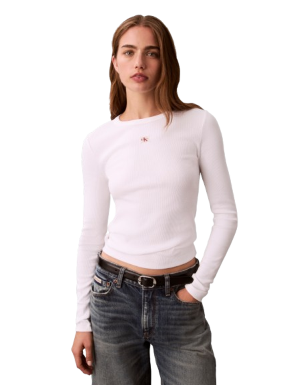 Calvin Klein Maglia a Manica Lunga Manica Lunga Bianco