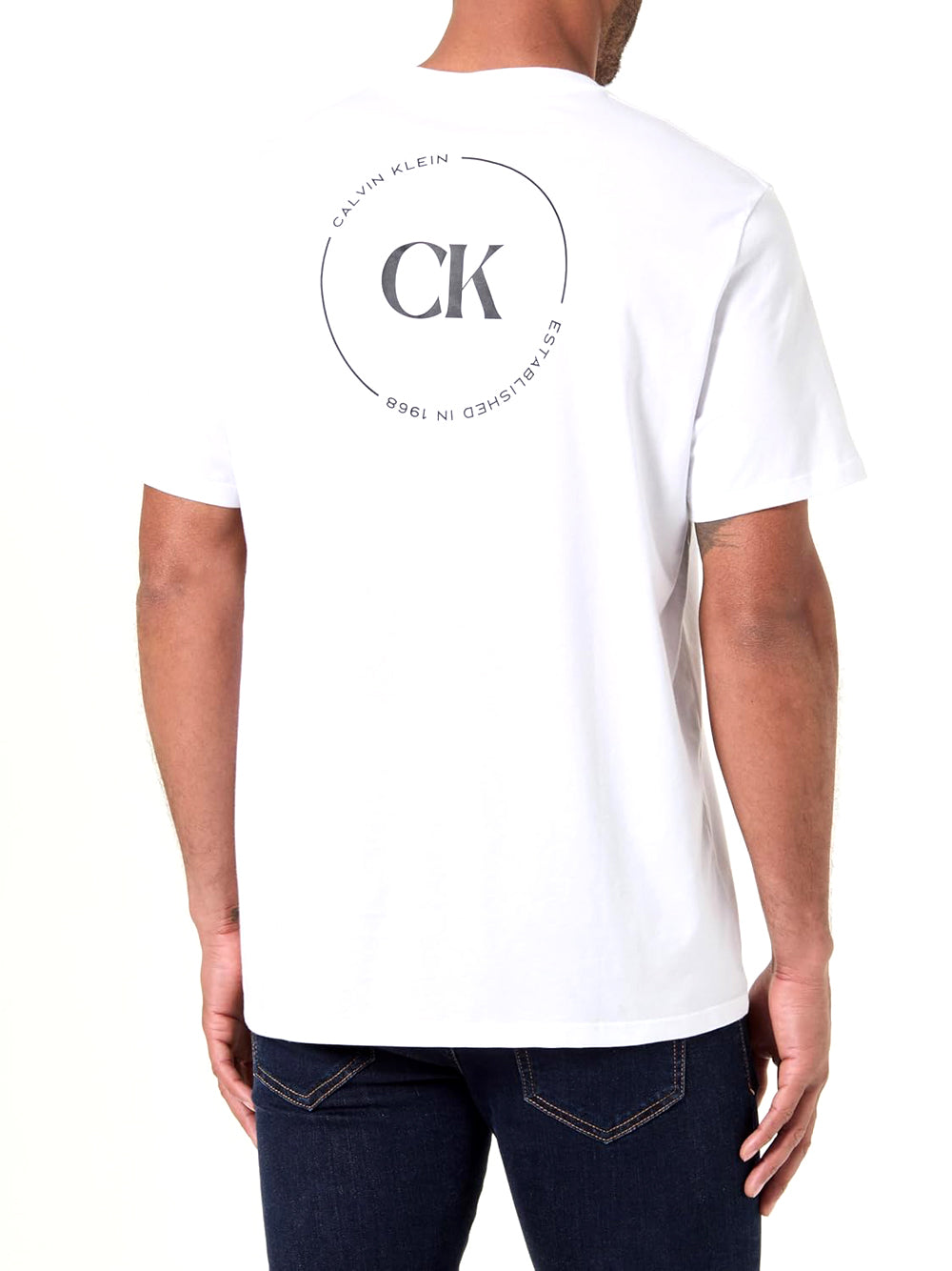 Calvin Klein T-Shirt Cotone Logo Bianco