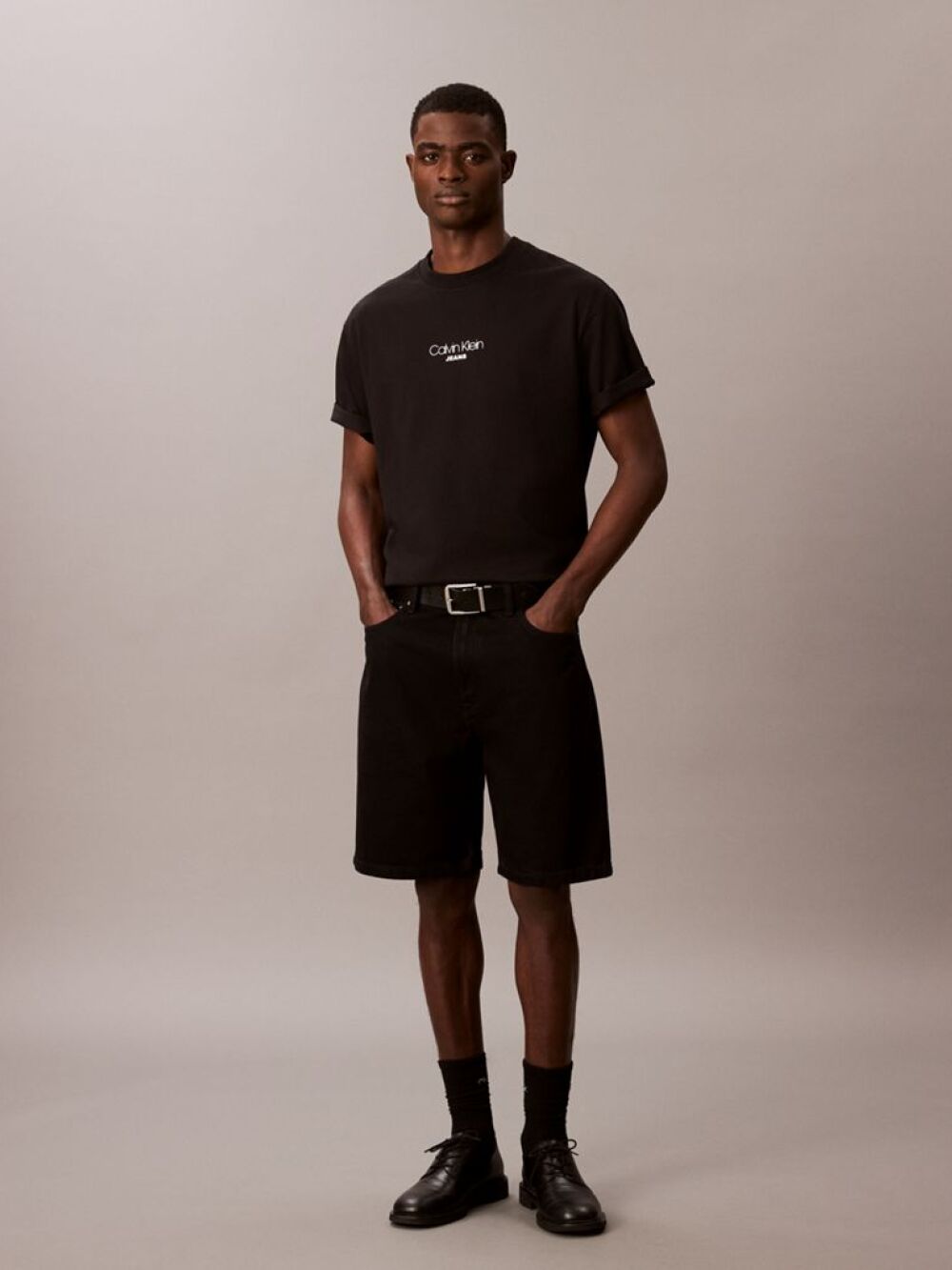 Calvin Klein T-Shirt Micro Monologo Nero