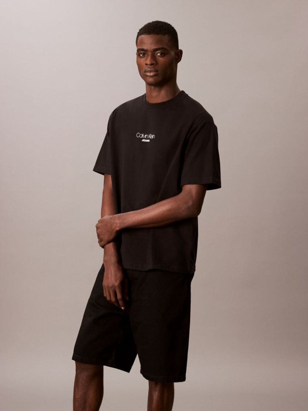 Calvin Klein T-Shirt Micro Monologo Nero