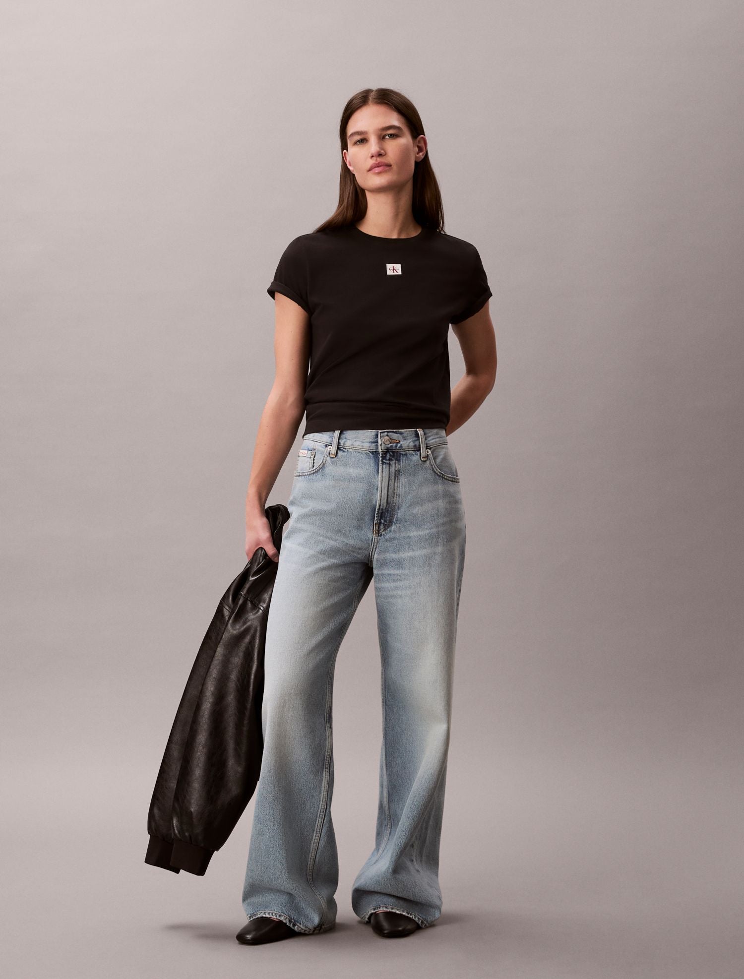 Calvin Klein T-Shirt Monogram Logo Nero