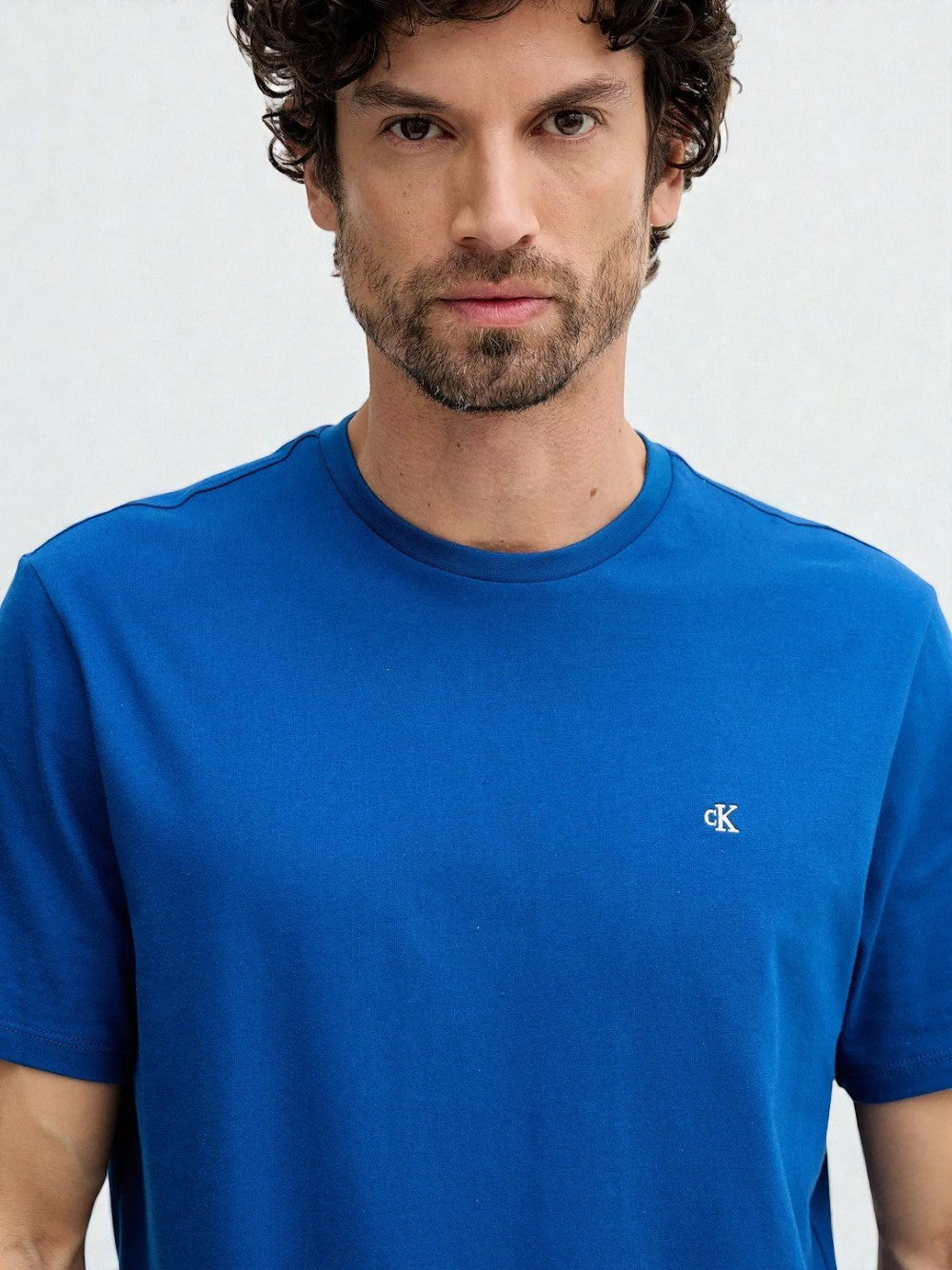 Calvin Klein T-Shirt Monogram Logo Blu