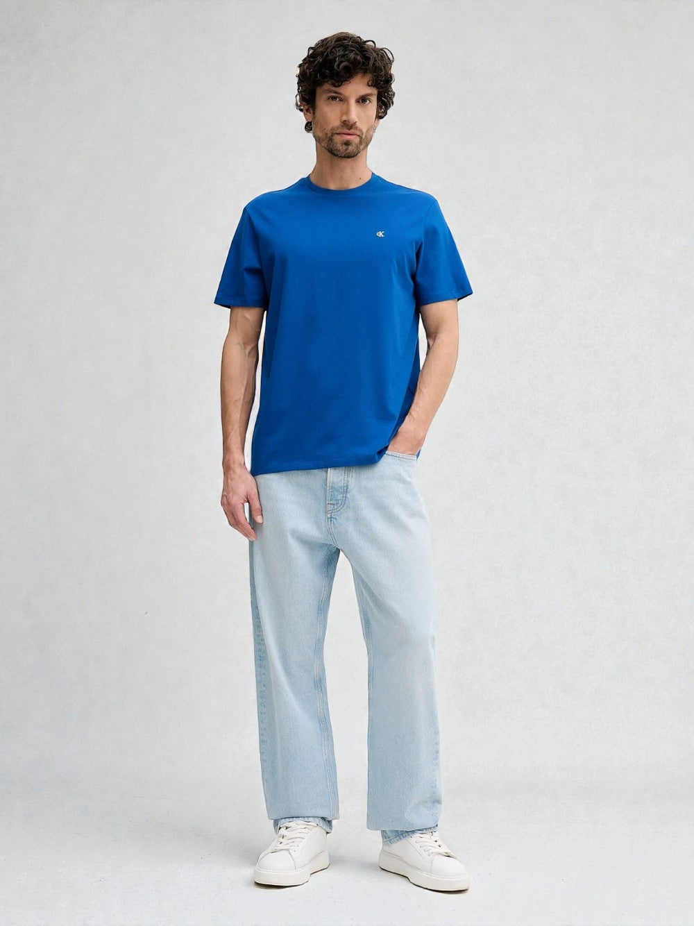Calvin Klein T-Shirt Monogram Logo Blu