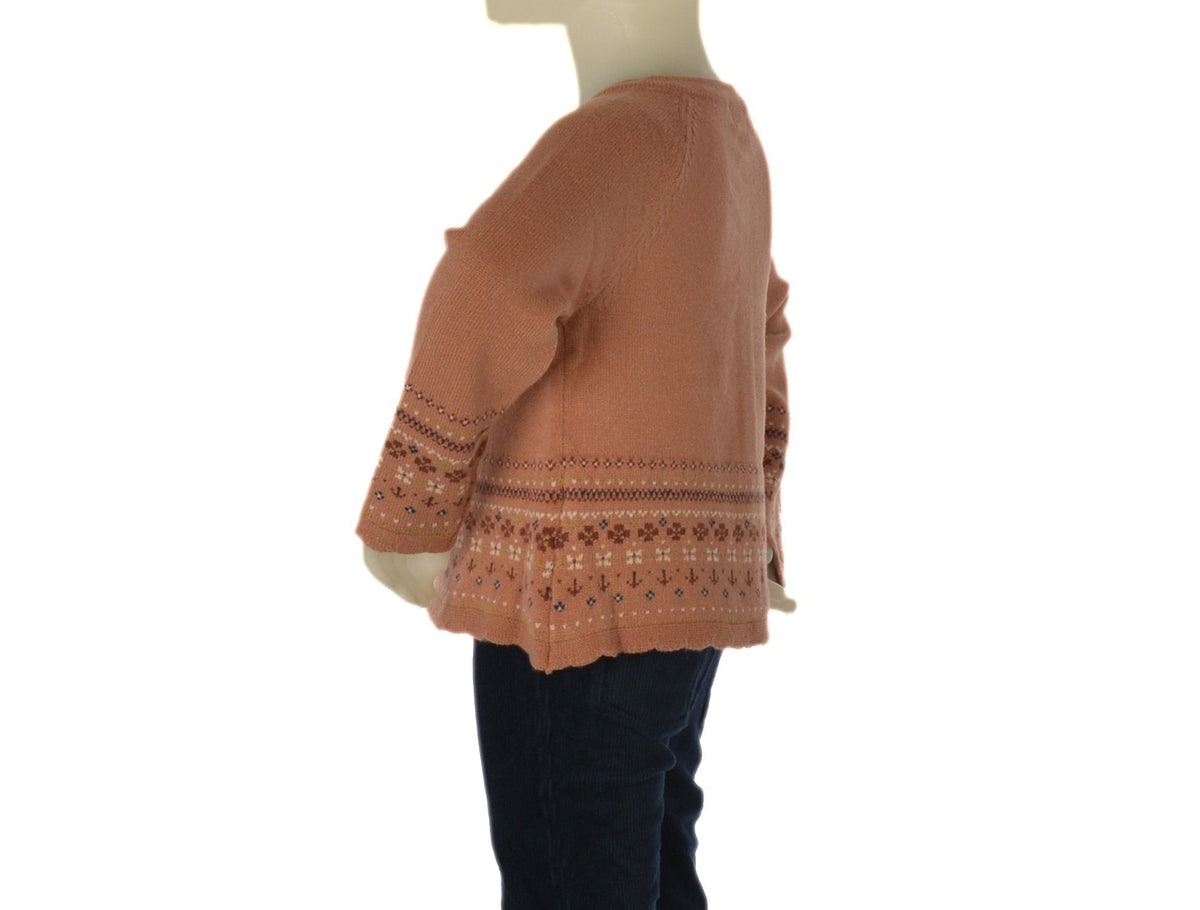 Zippy Cardigan Girocollo a Greche Neonata - Rosa