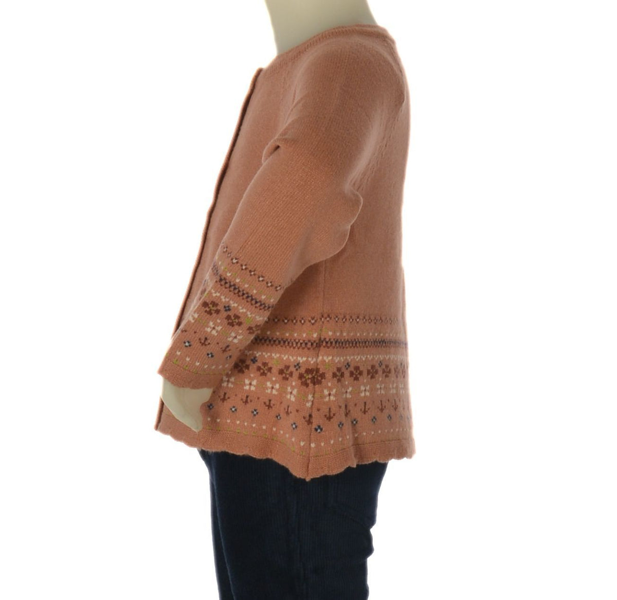 Zippy Cardigan Girocollo a Greche Neonata - Rosa