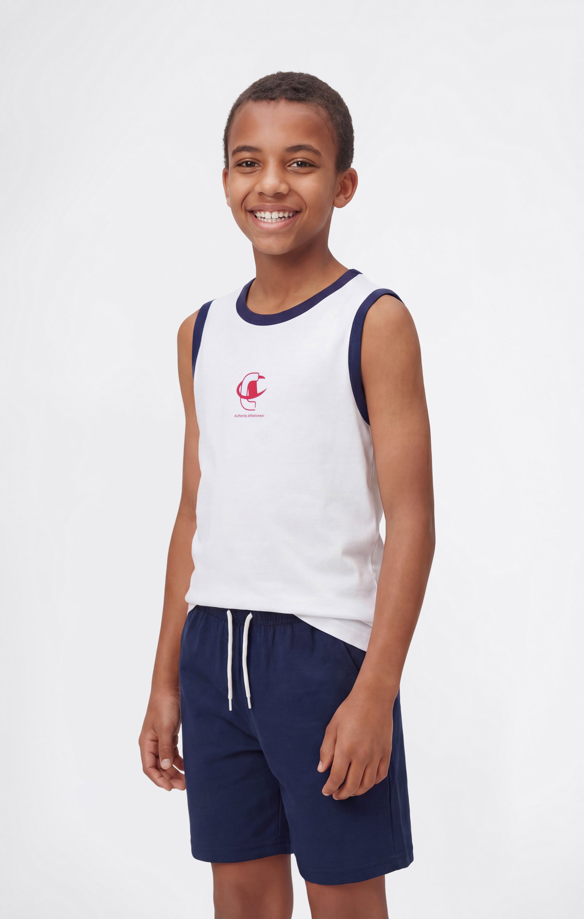 Champion Completo Sport Bianco/Blu Navy Bianco
