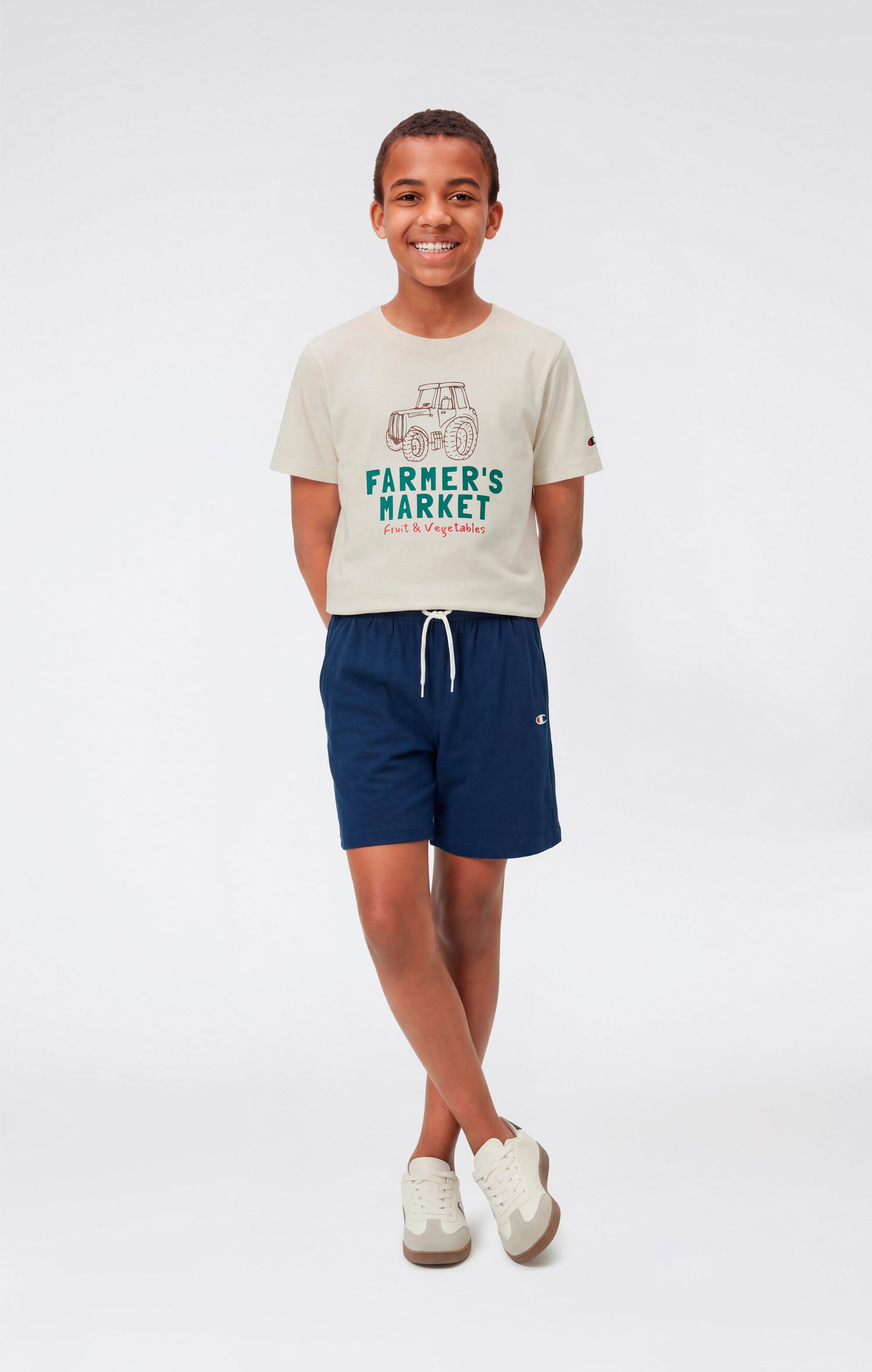 Champion T-Shirt e Shorts Bianco