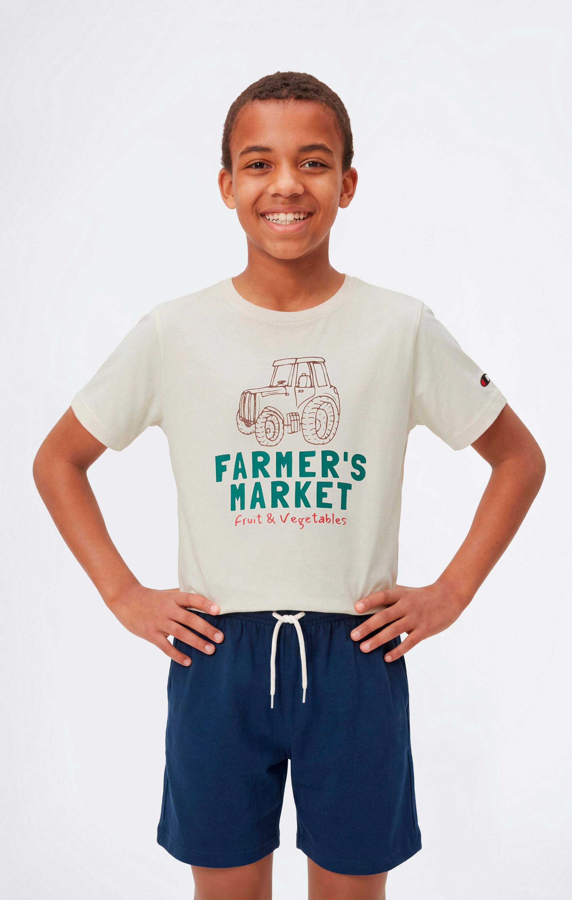 Champion T-Shirt e Shorts Bianco