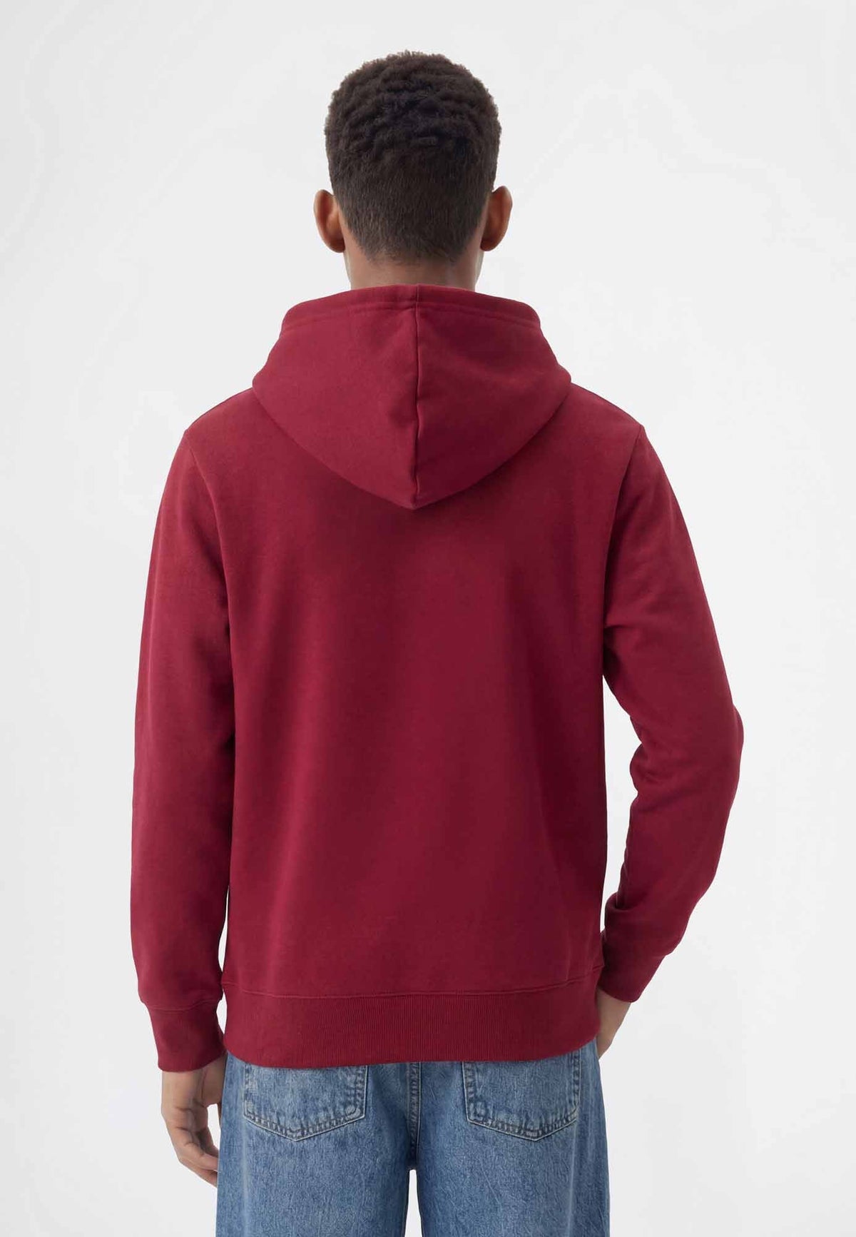 Champion Felpa con Cappuccio e Grafica - Rosso