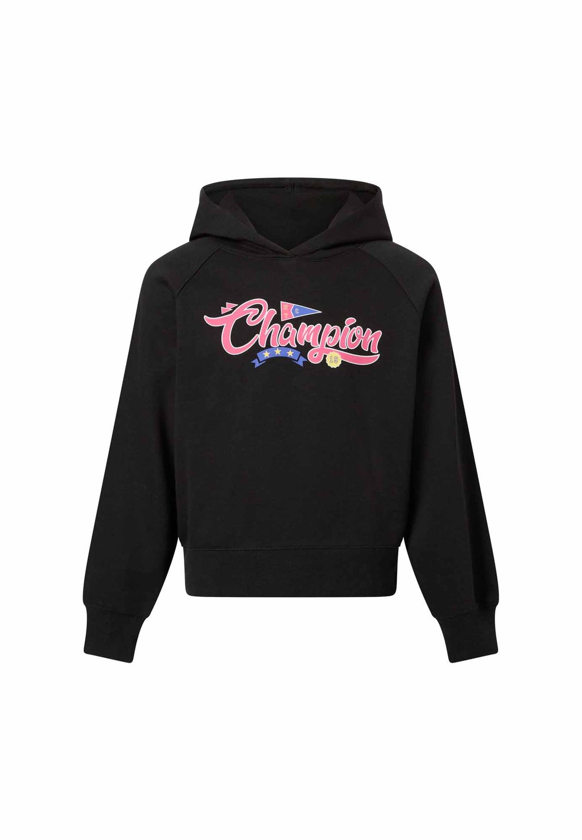 Champion Felpa con Cappuccio e Logo - Nero