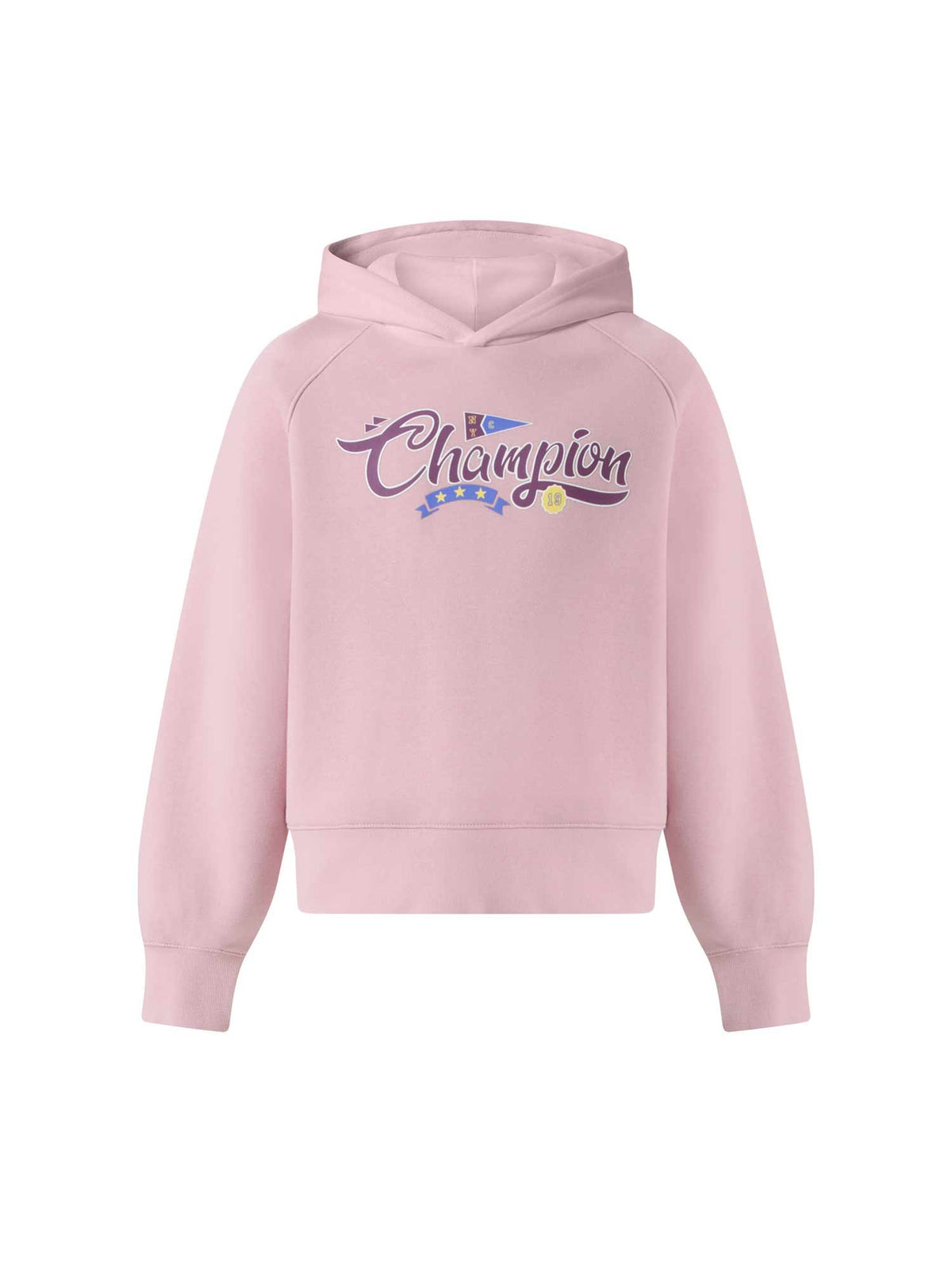 Champion Felpa con Cappuccio e Logo - Rosa