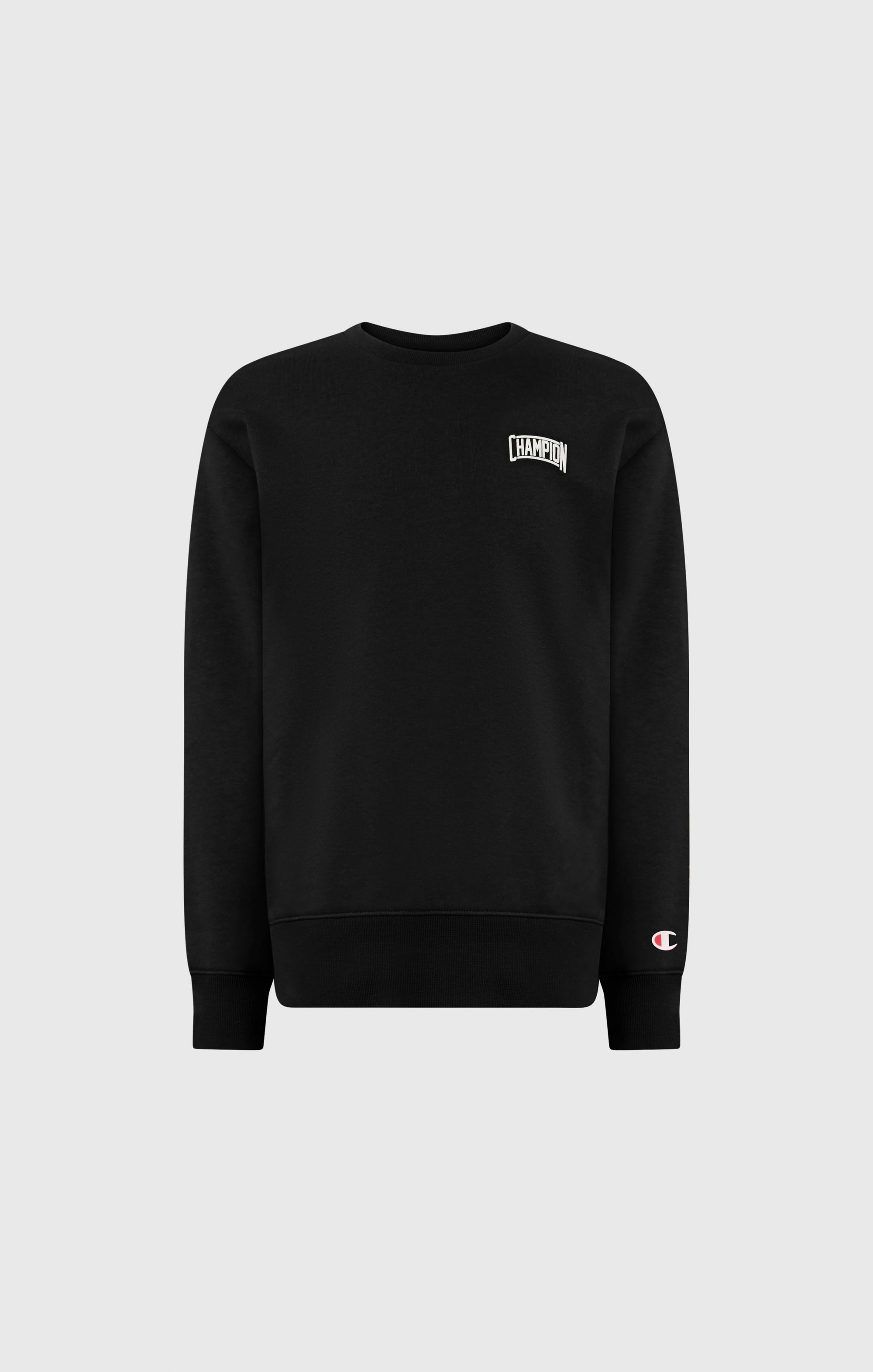 Champion Girocollo con Stampa Puff Nero