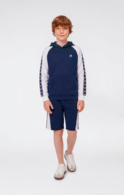 Champion Hooded C-Logo Tape Blu