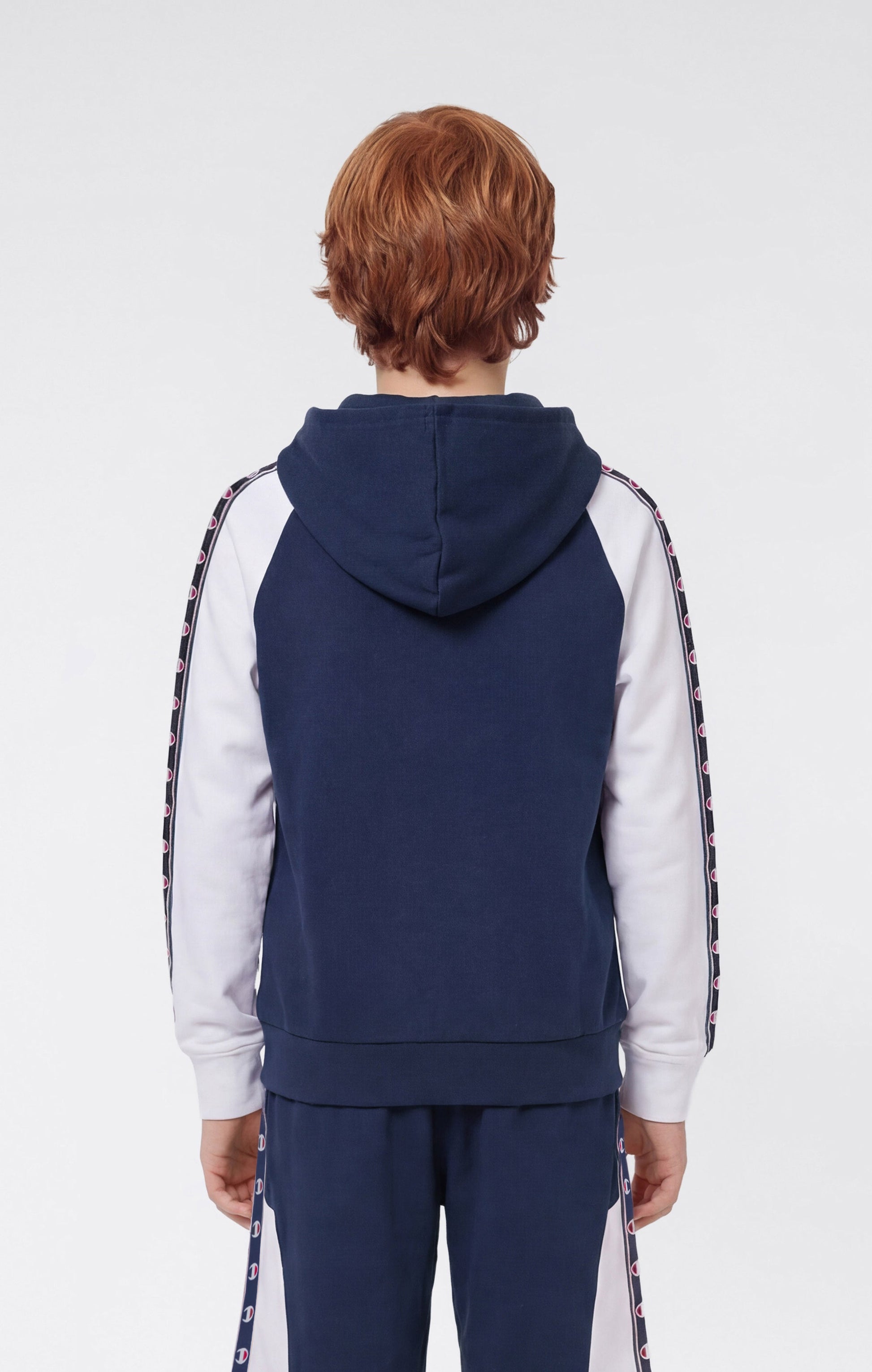 Champion Hooded C-Logo Tape Blu