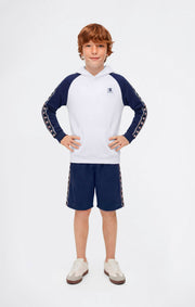 Champion Hooded Sweatshirt C-Logo Tape Bianco