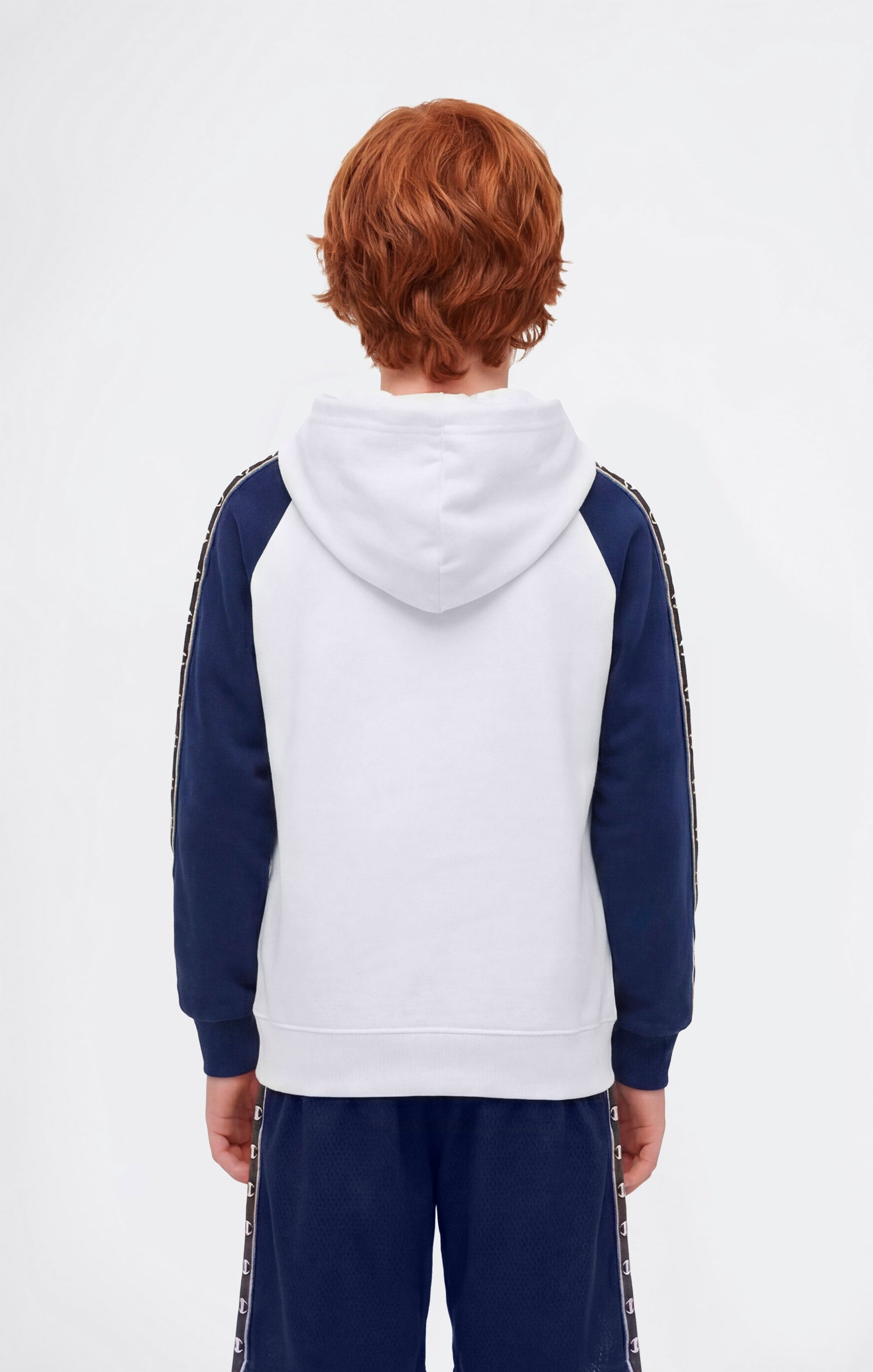 Champion Hooded Sweatshirt C-Logo Tape Bianco