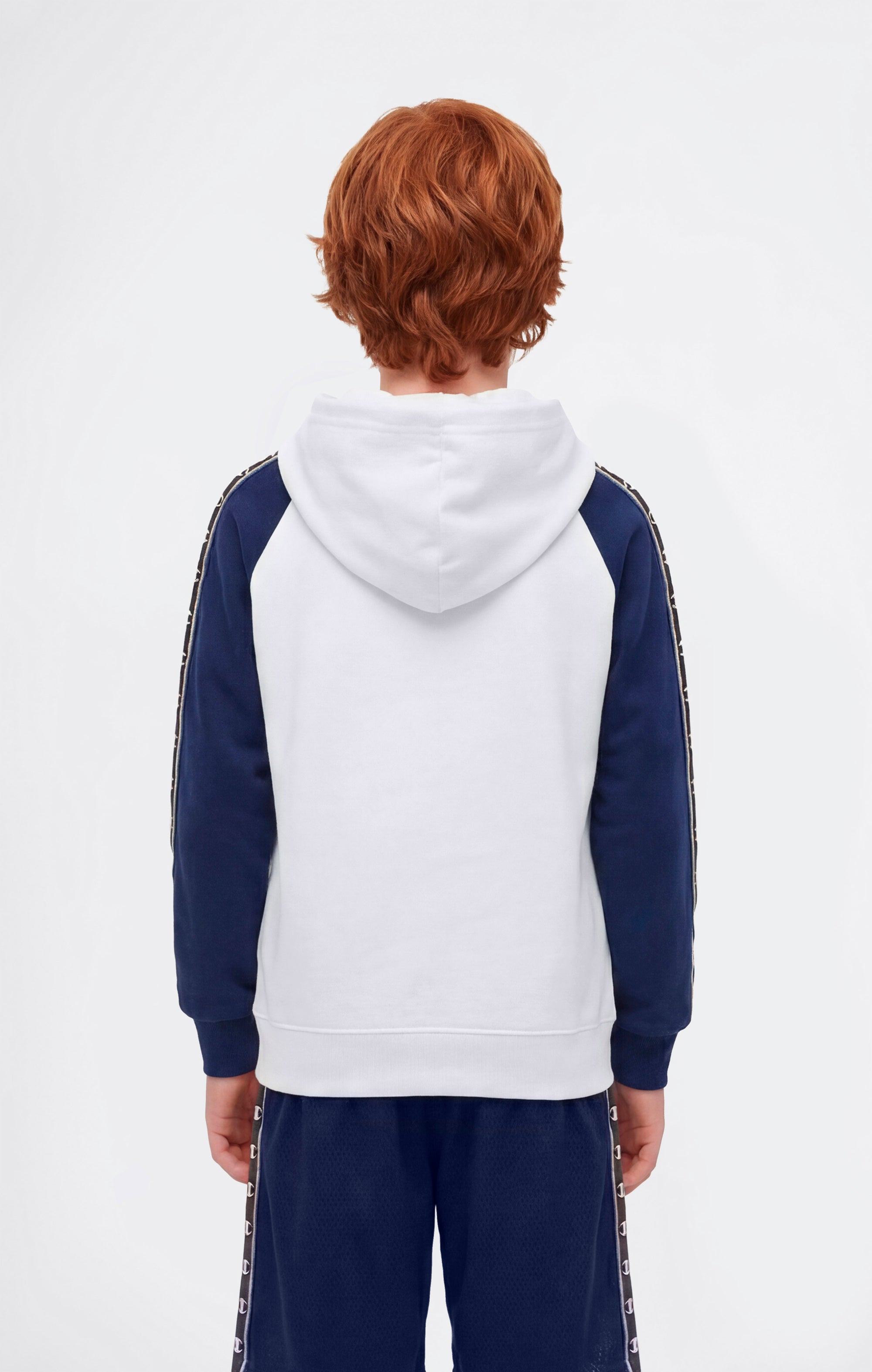 Champion Hooded Sweatshirt C-Logo Tape Bianco