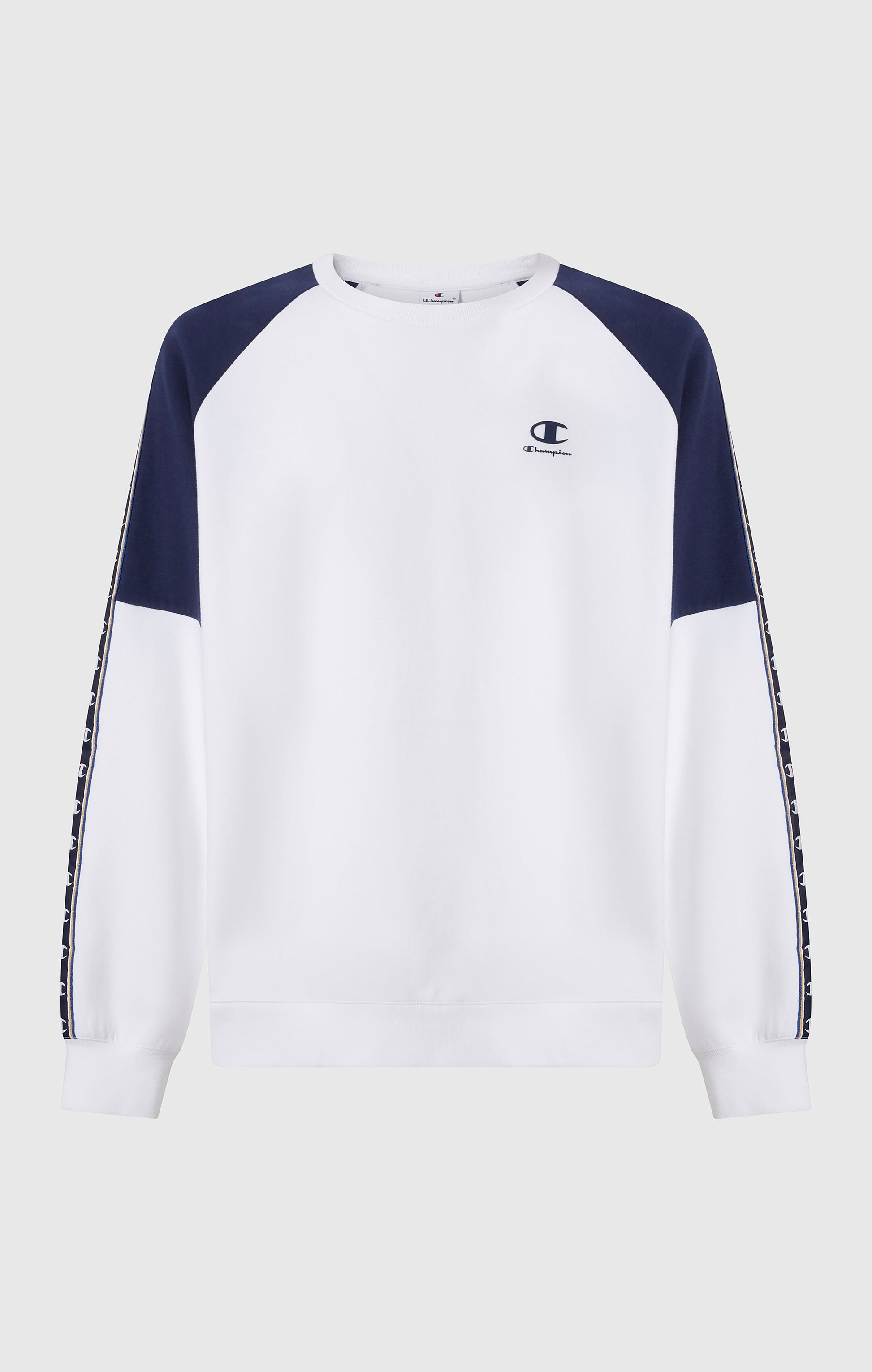Champion Interlock Logo Tape Girocollo Bianco