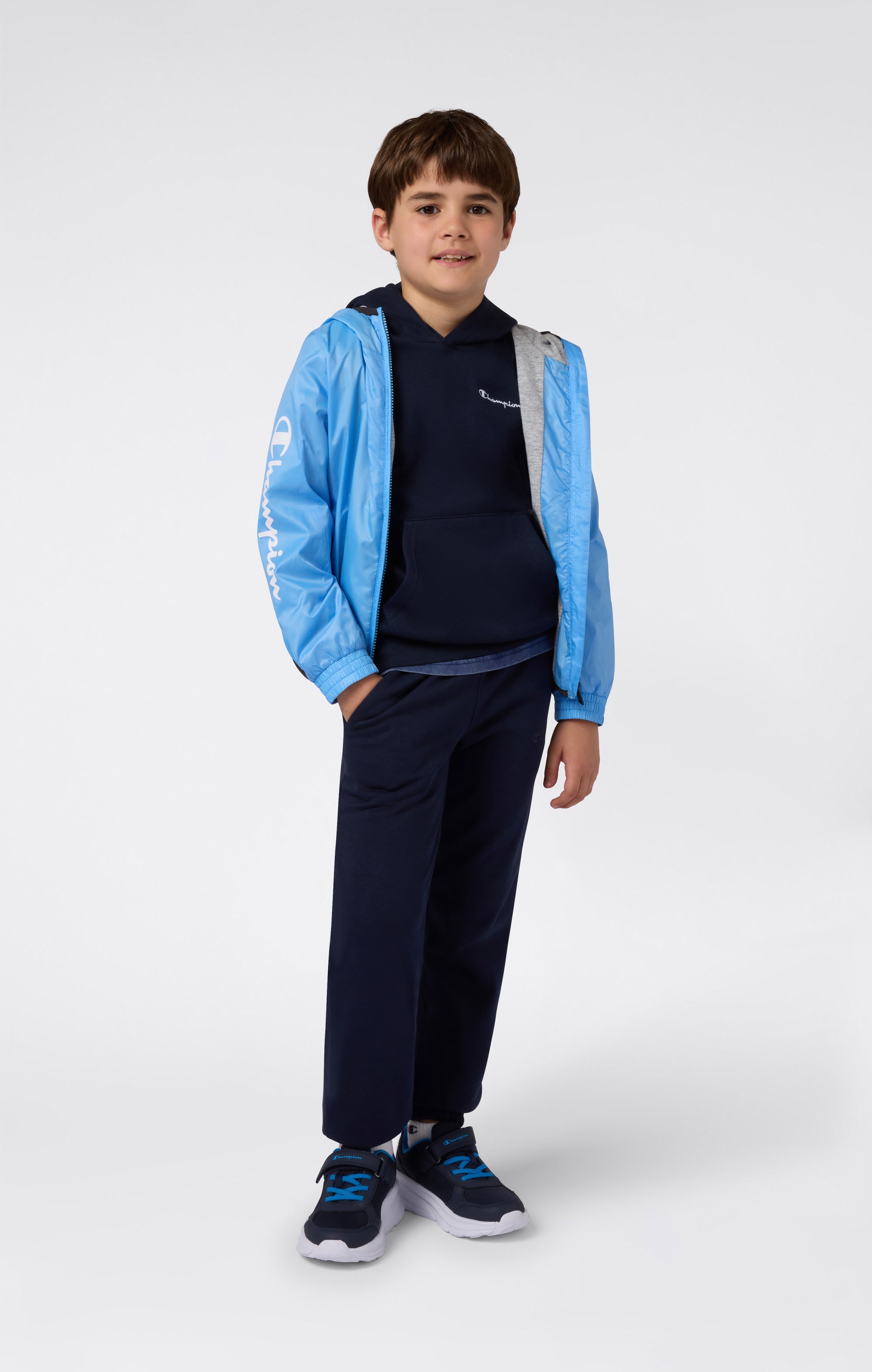 Champion Lightweight Hooded Icons Blu