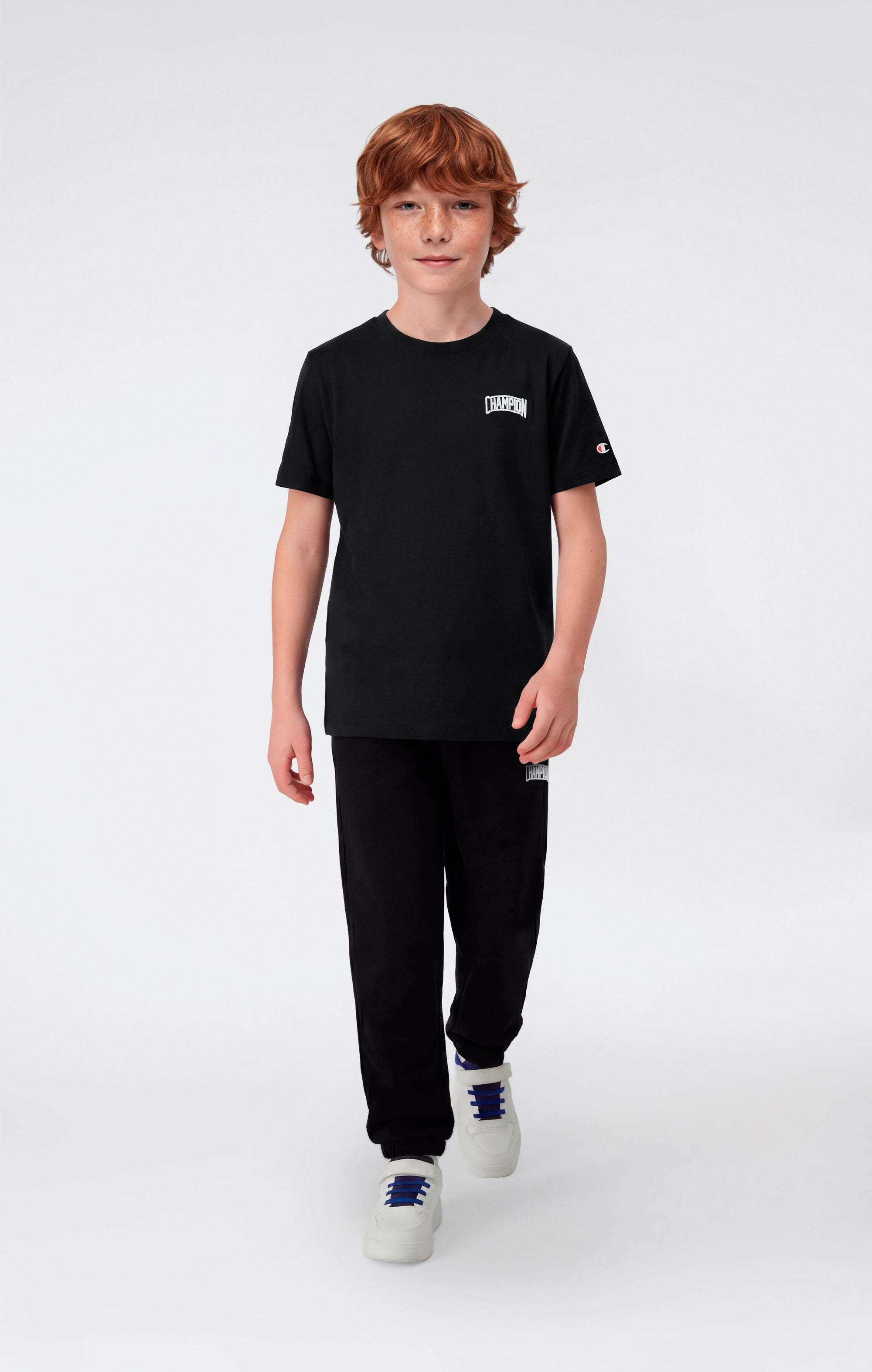 Champion Fitness Elastic Cuff Puff Print Nero