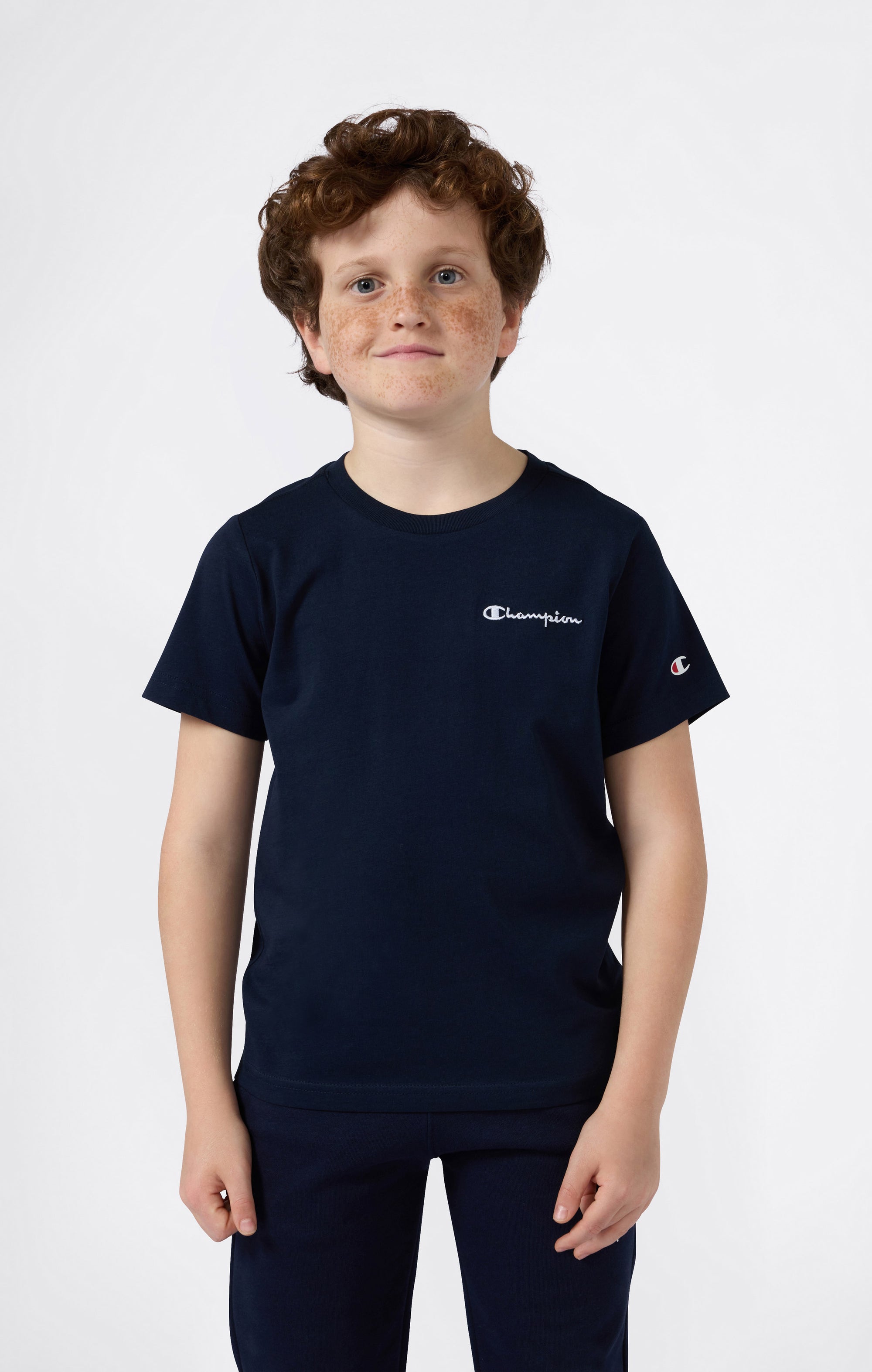 Champion Crewneck Small Script Logo Icons Blu