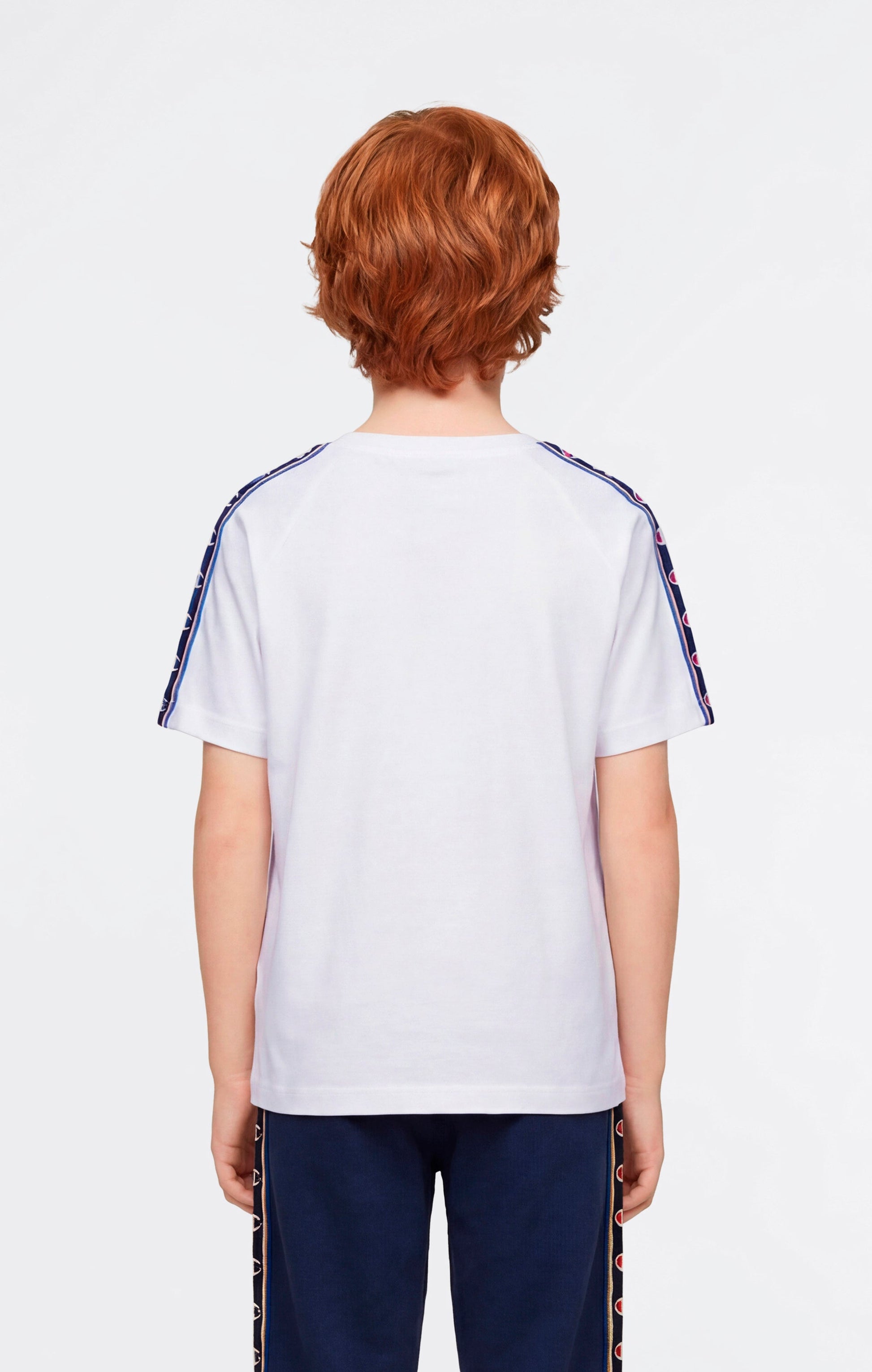 Champion Crewneck Tape Logo Bianco