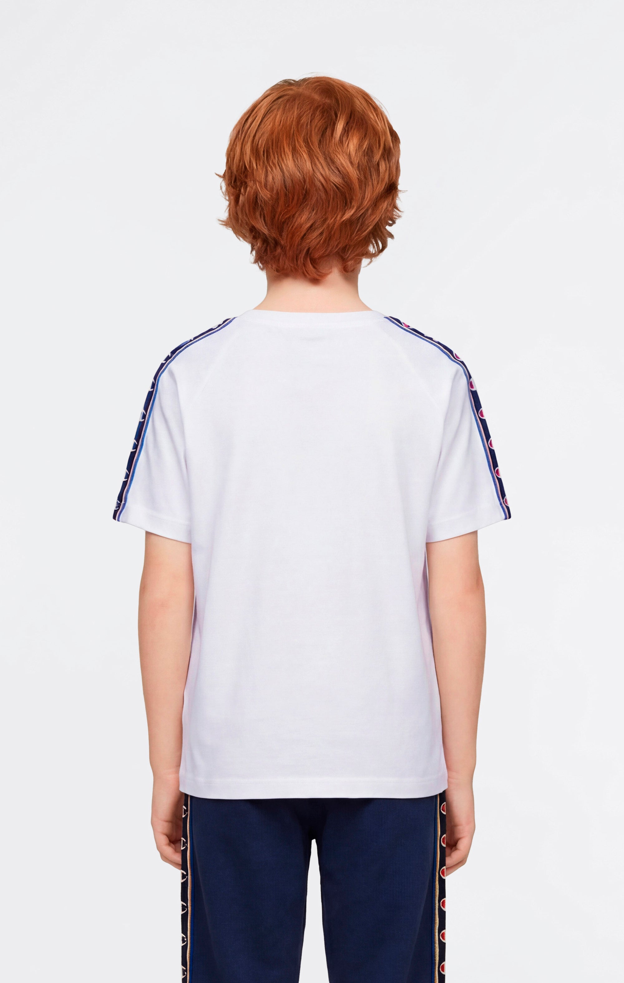 Champion Crewneck Tape Logo Bianco