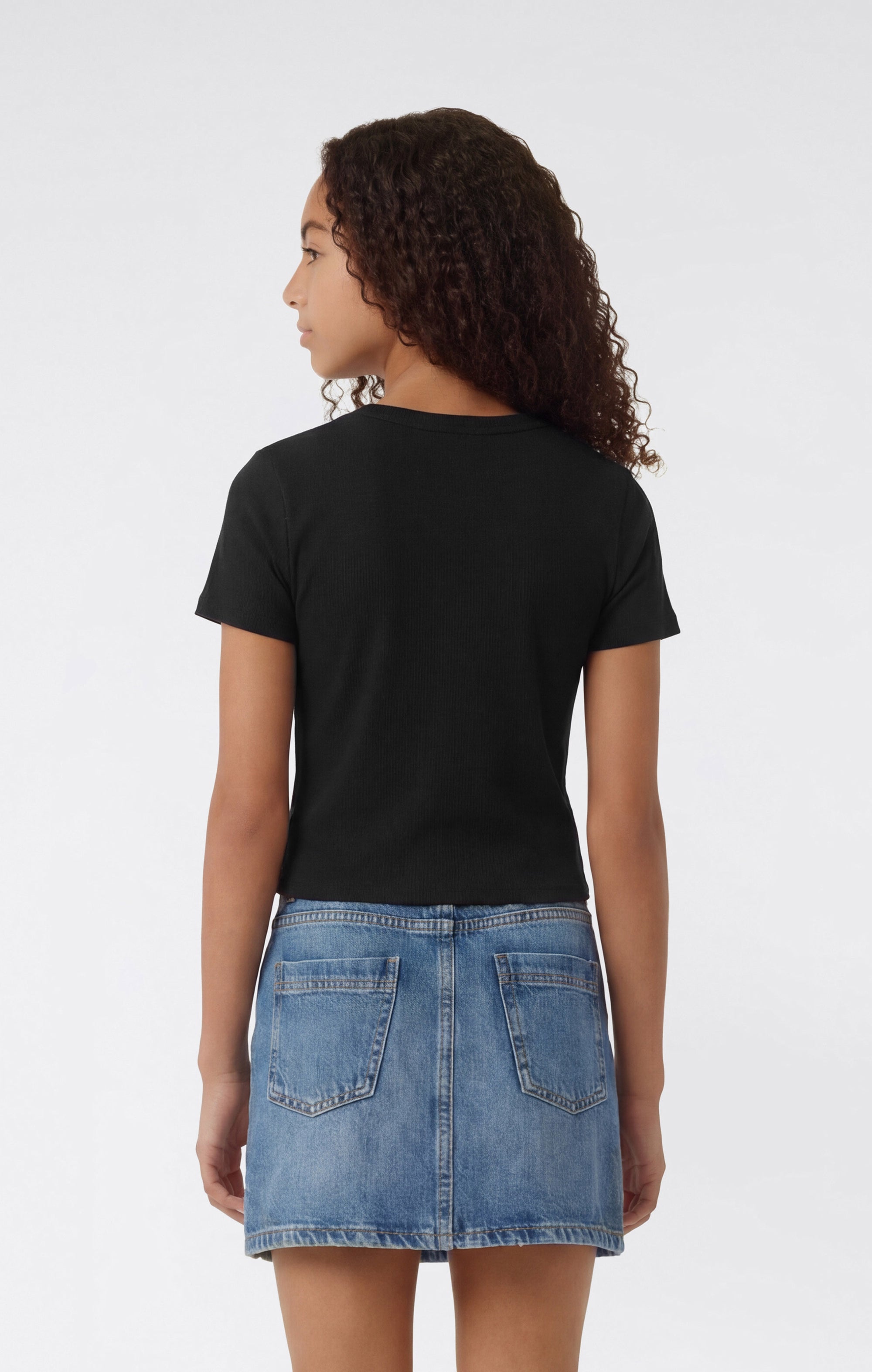 Champion Stretch Rib Crewneck Icons Nero