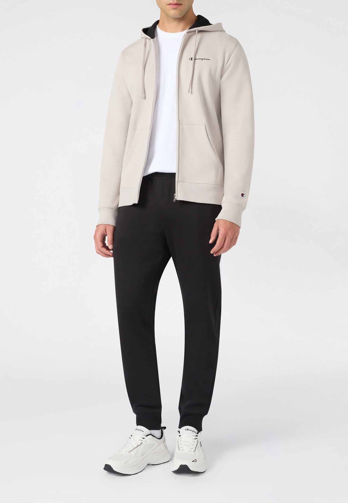 Champion Tuta con Cappuccio e Zip Integrale - Grigio Melange