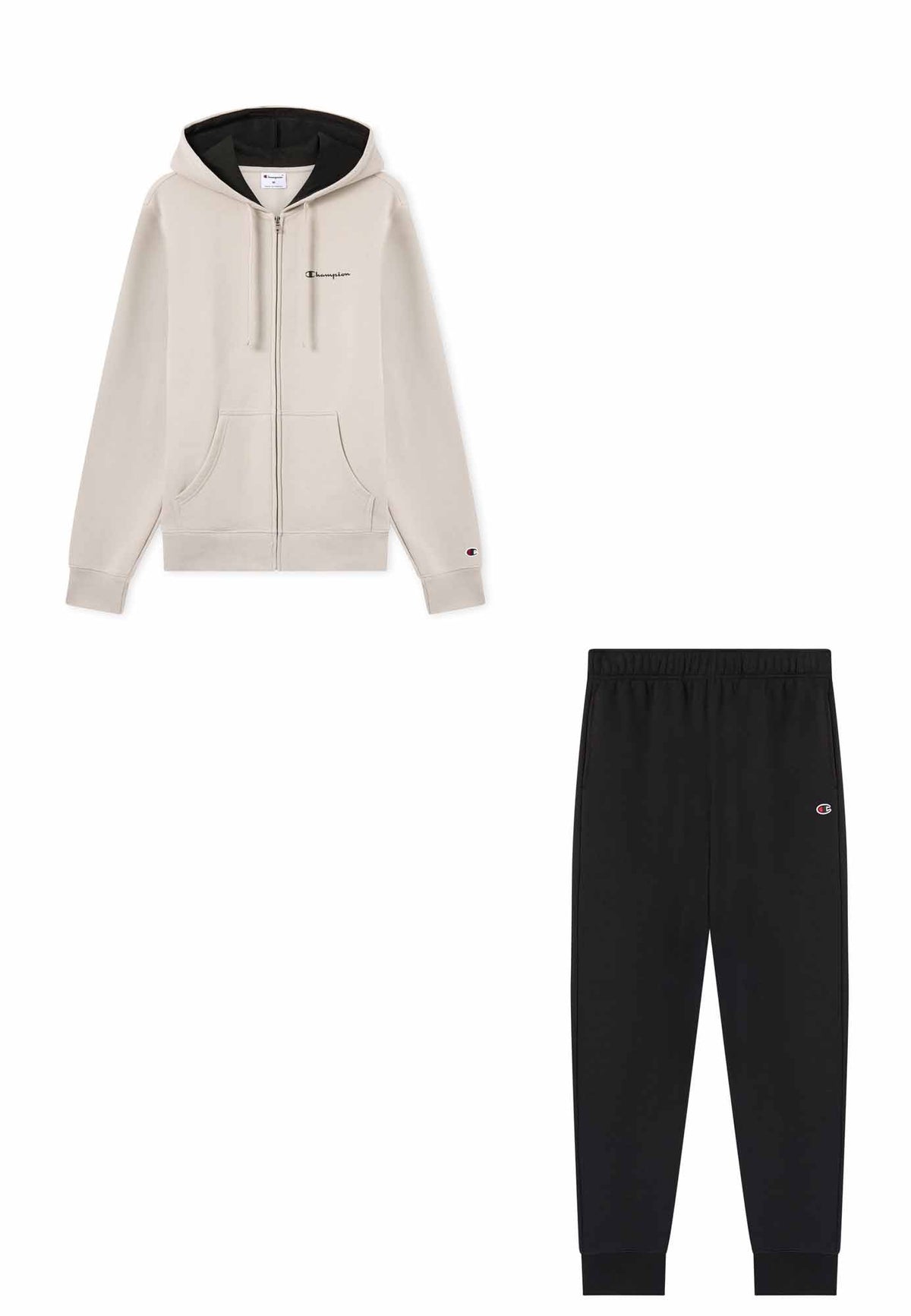 Champion Tuta con Cappuccio e Zip Integrale - Grigio Melange