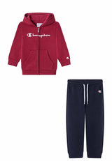 Tuta con Cappuccio e Zip Intera Icons - Rosso