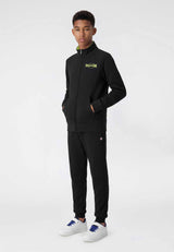 Tuta con Zip Intera in Felpa - Nero