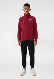 Champion Tuta con Zip Intera in Felpa - Rosso