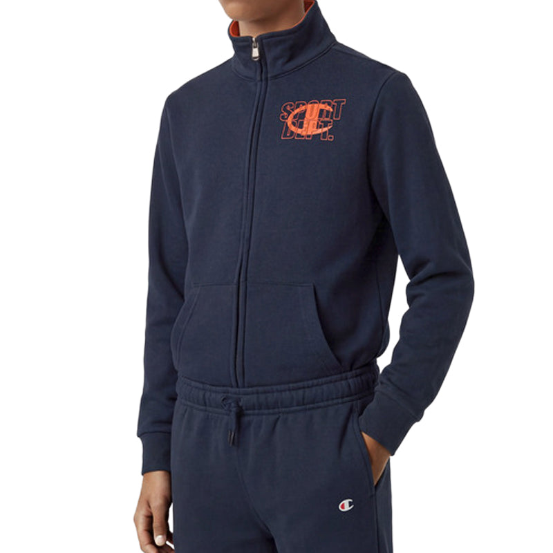 Champion Tuta Full Zip Leggera in Spugna - Blu Scuro