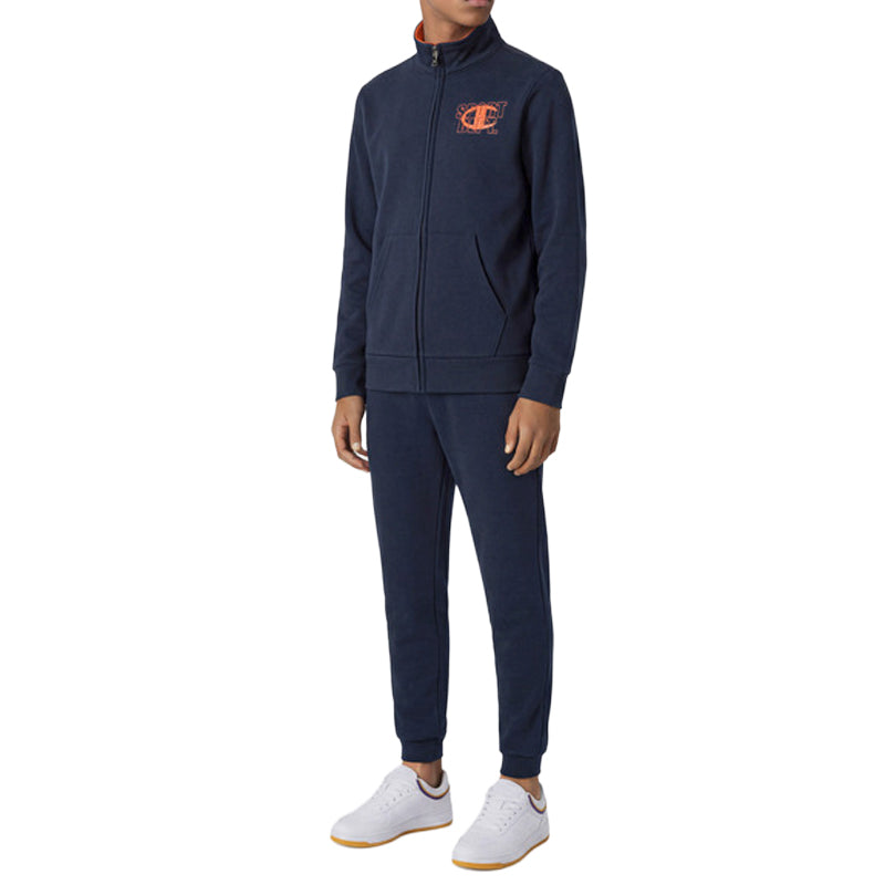 Champion Tuta Full Zip Leggera in Spugna - Blu Scuro