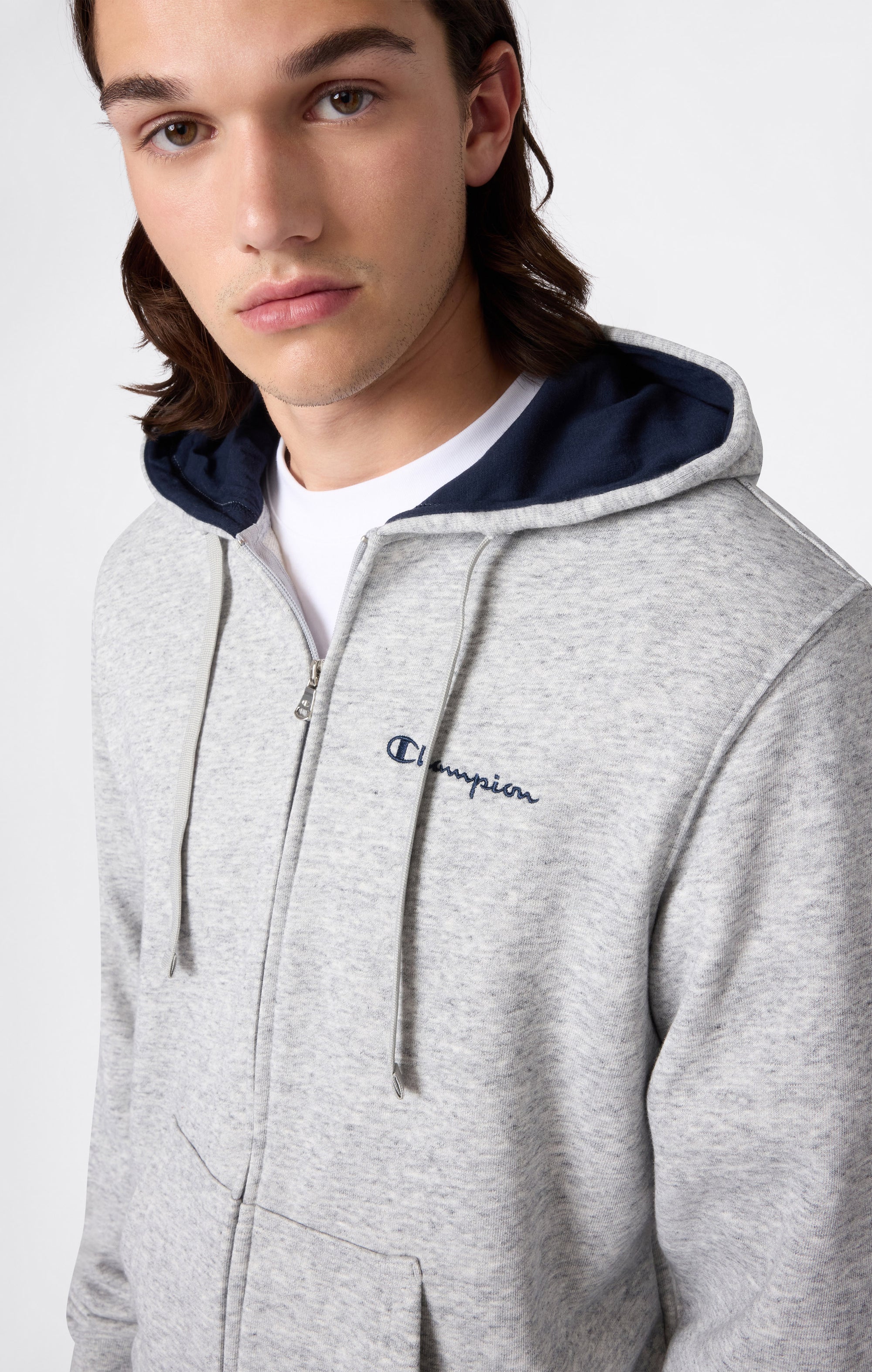 Champion Lightweight Full Zip Hoodie Grigio