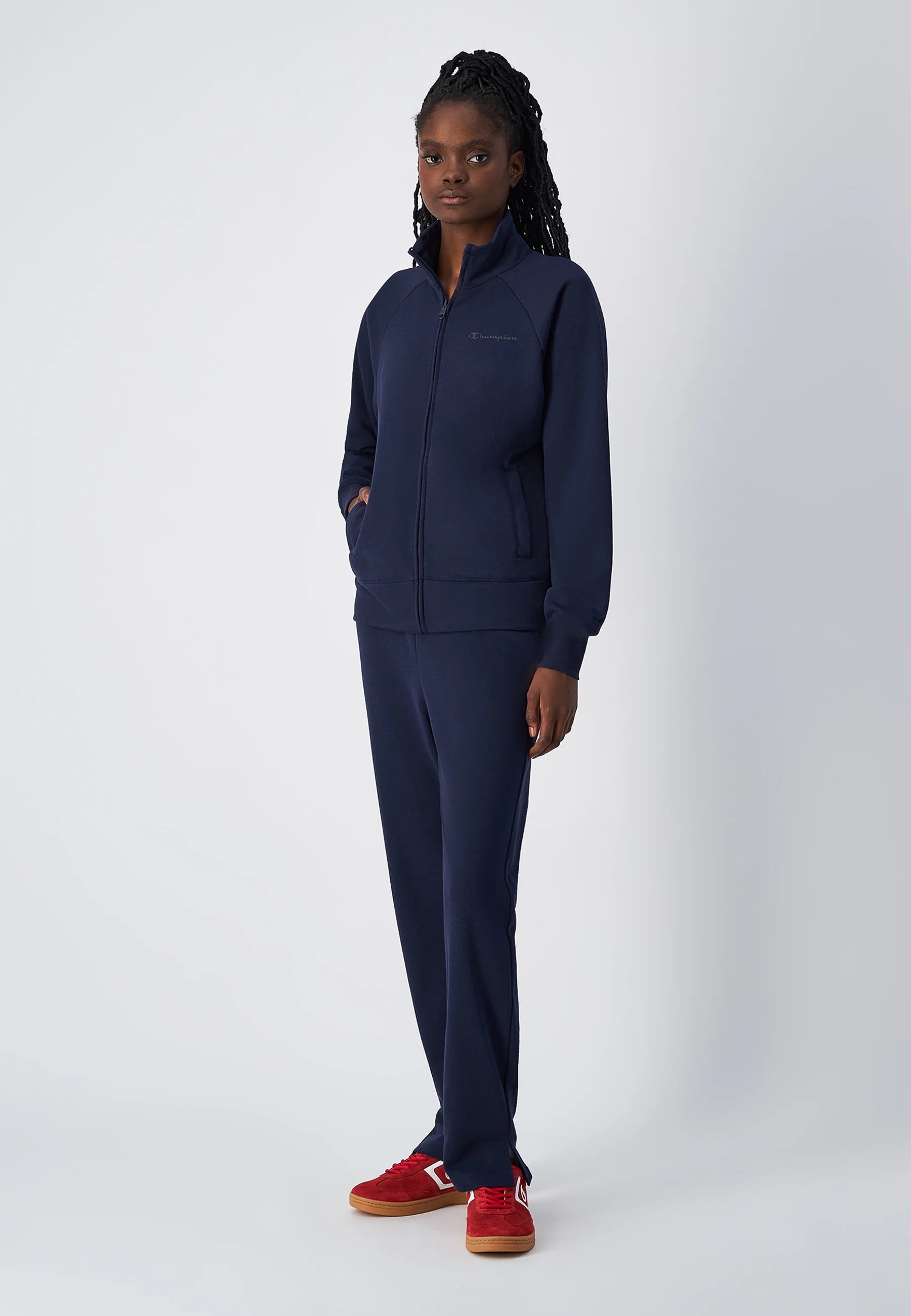 Champion Slim Fit Full Zip Donna Blu