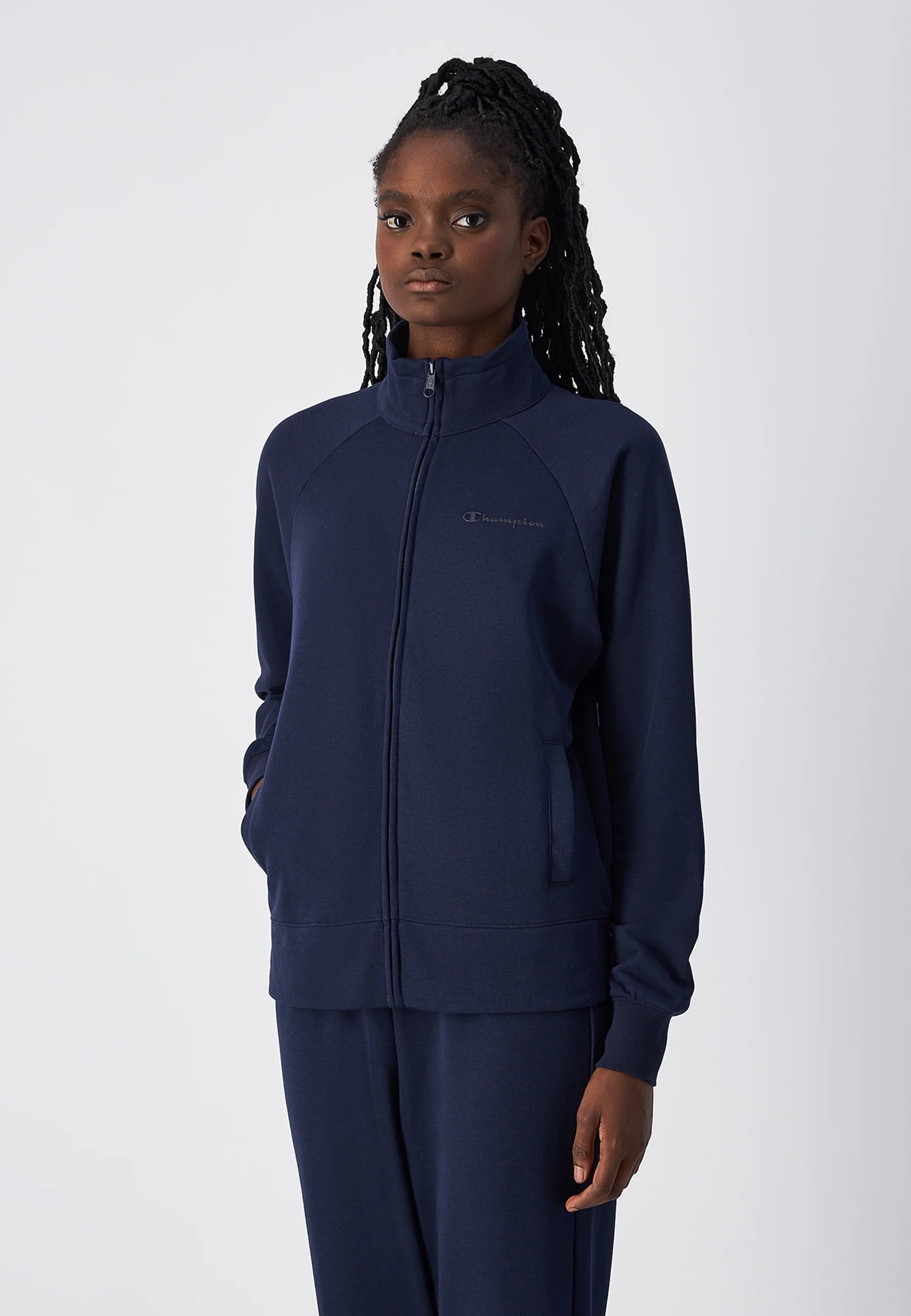 Champion Slim Fit Full Zip Donna Blu