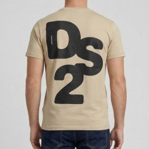 DS2 T-Shirt in cotone con patch logo Grigio