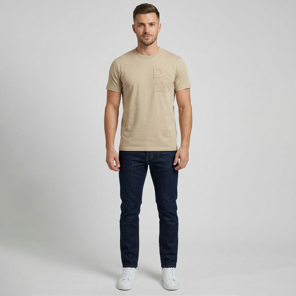 DS2 T-Shirt in cotone con patch logo Grigio