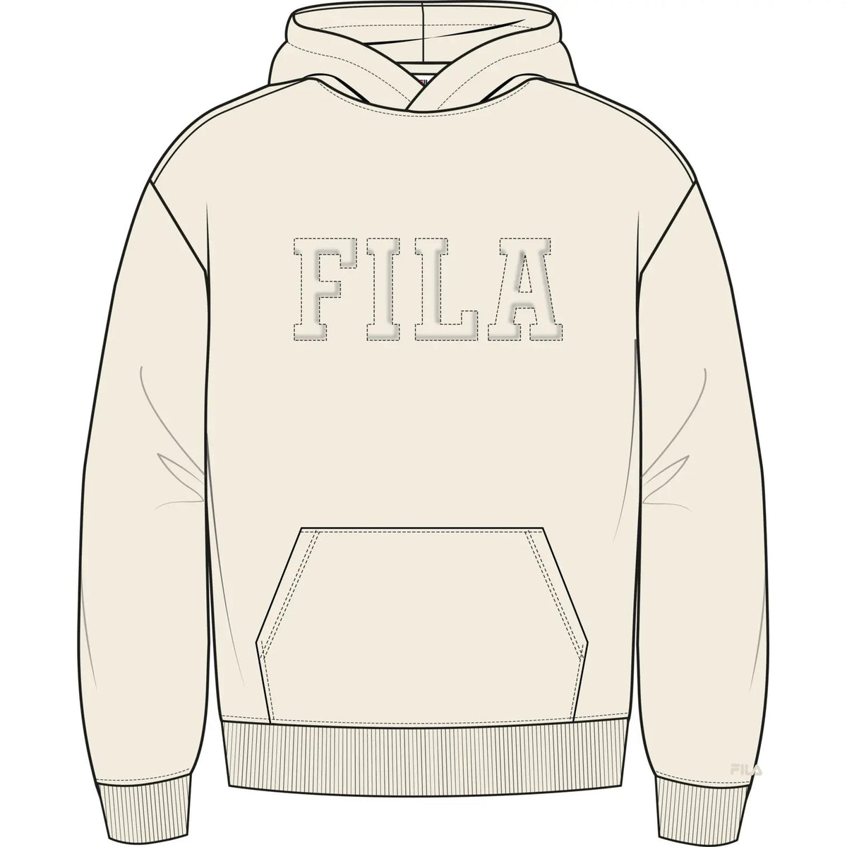 Felpa con Cappuccio Coredo Ragazzo - Bianco Panna