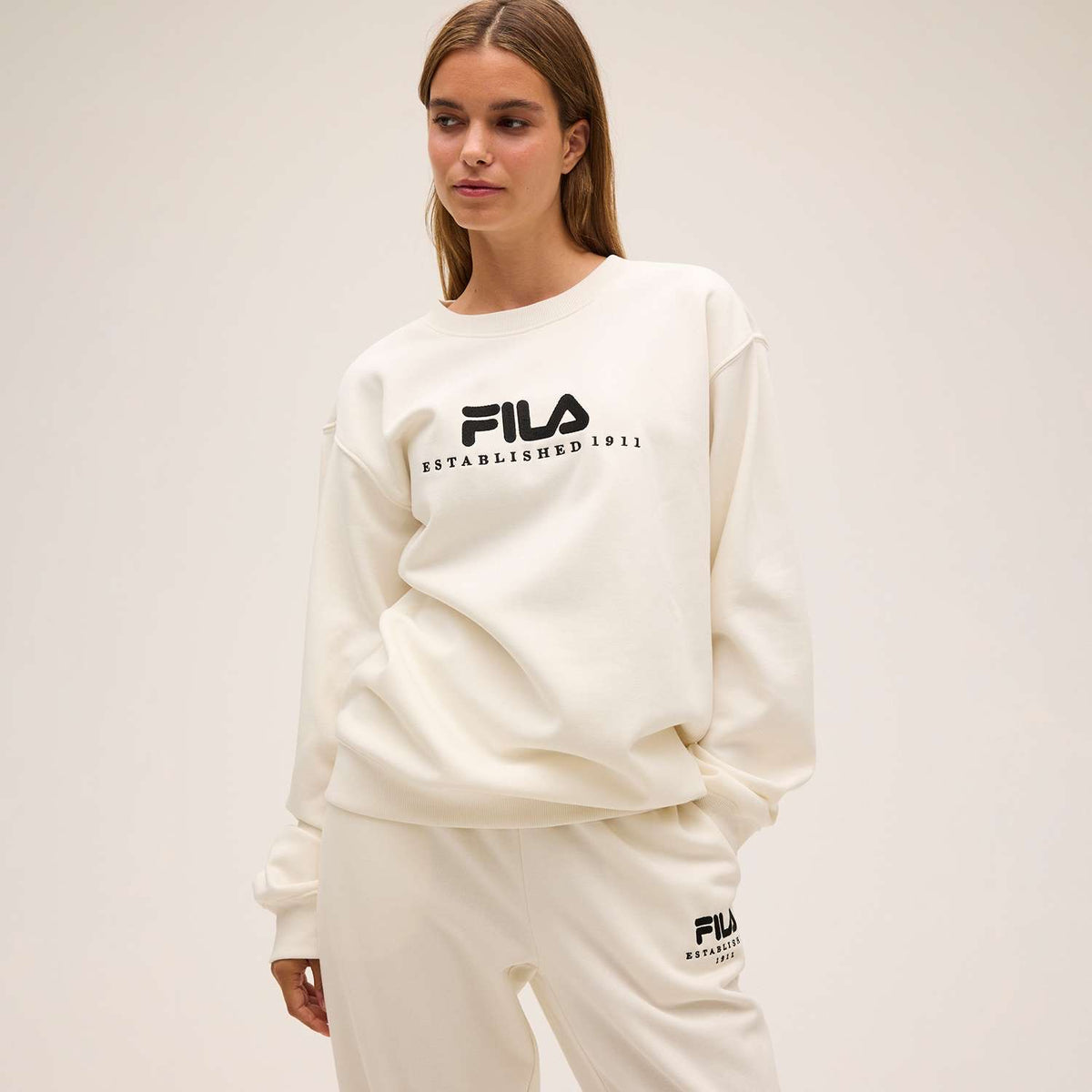 Felpa Valsera - Bianco Panna / Nero