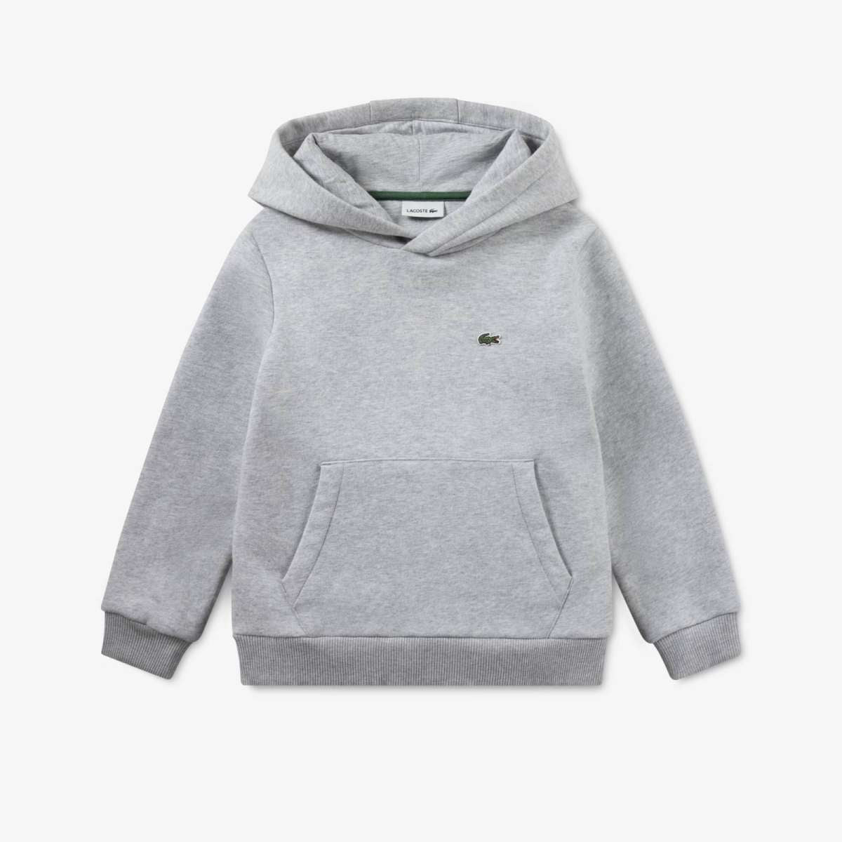 Felpa con Cappuccio Core Fleece - Argento Melange