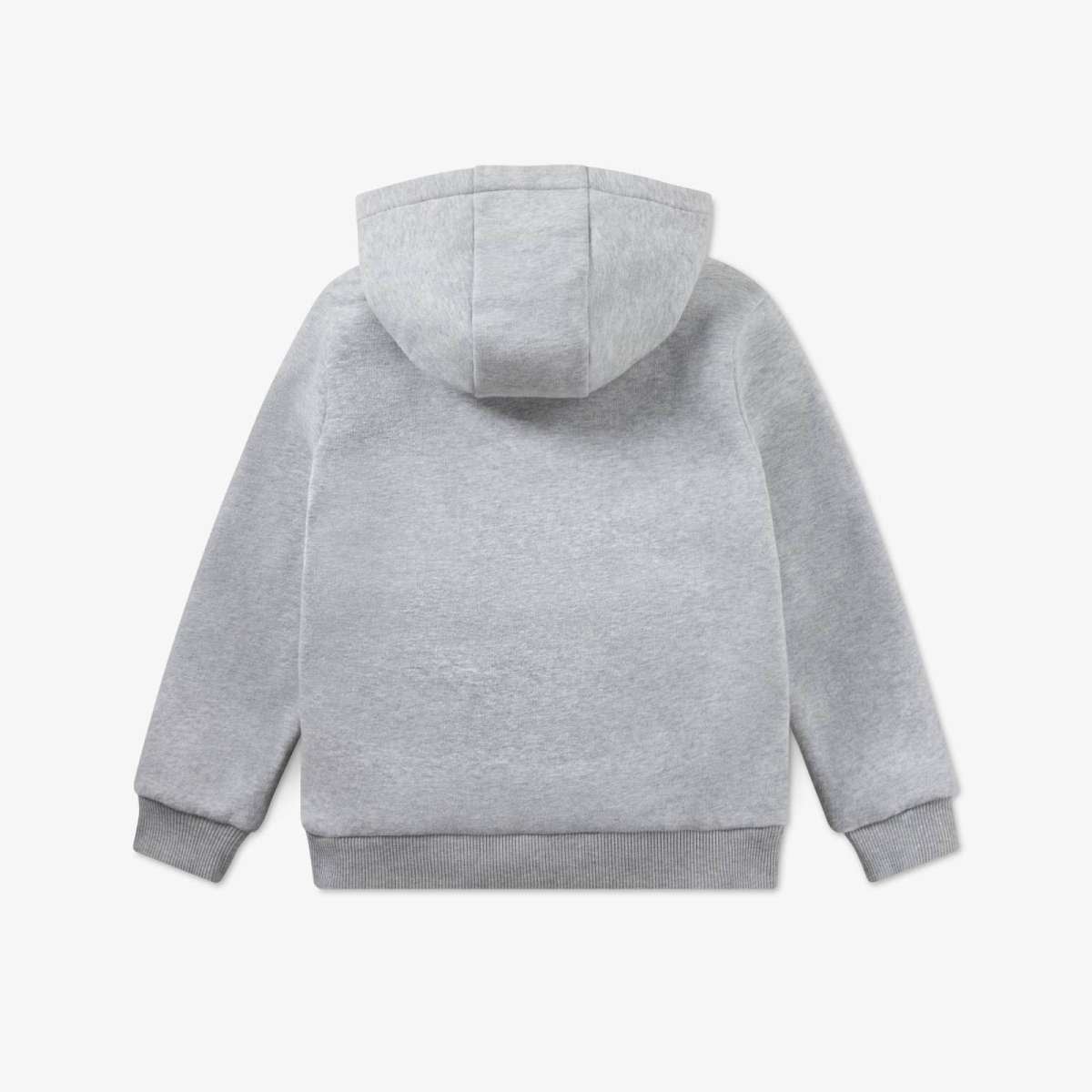 Felpa con Cappuccio Core Fleece - Argento Melange